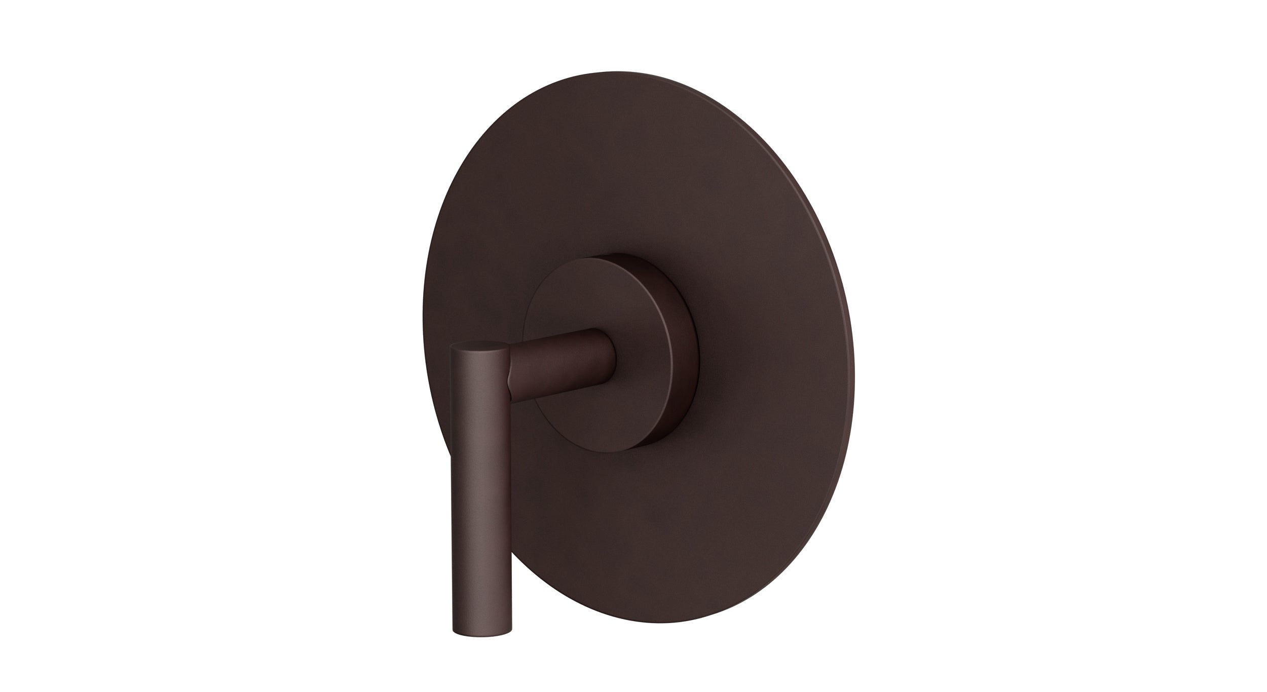 Contour One Handle Wall Mount Shower Trim with Soft Lever Handle in Architectural Copper