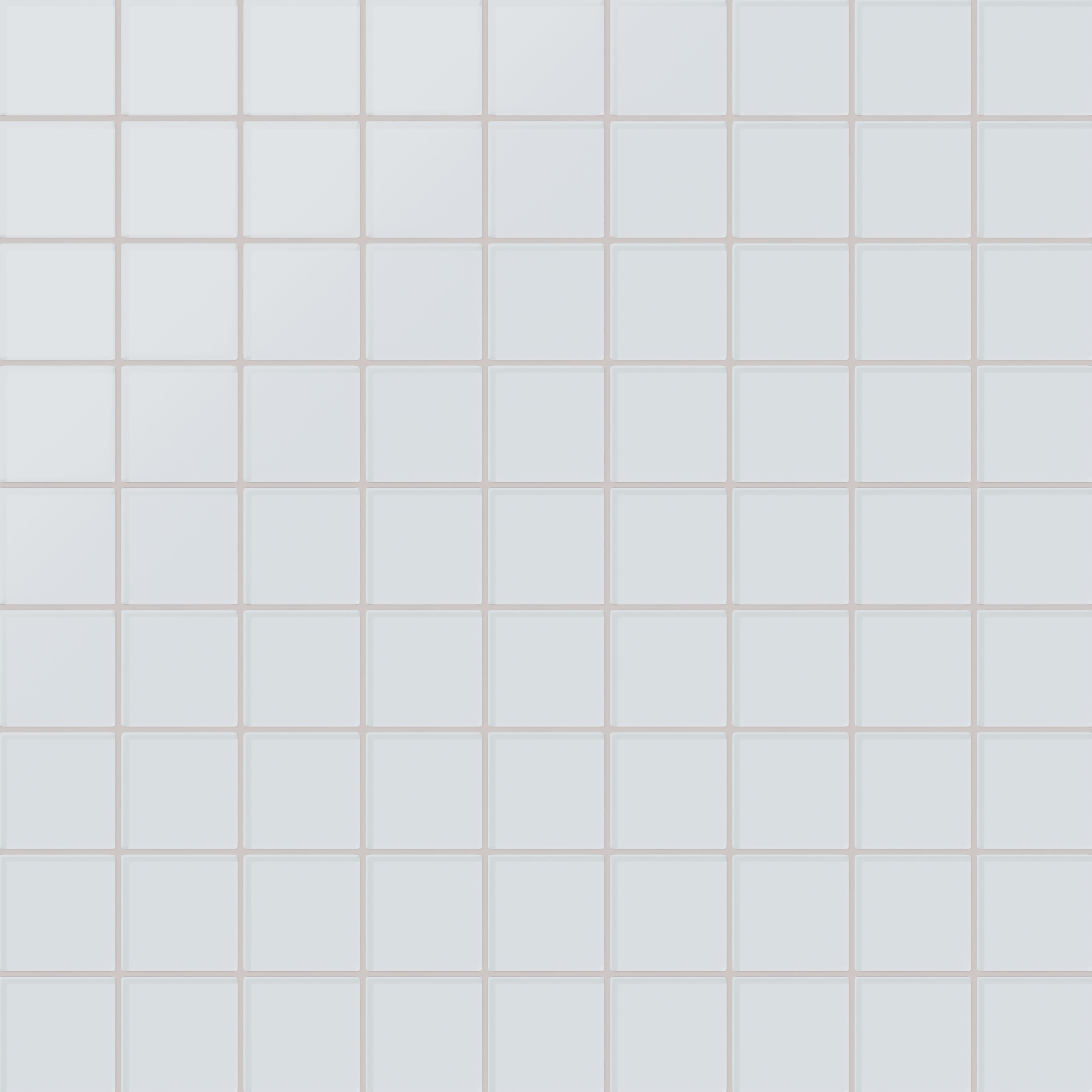 3x3 Straight Set Sheeted Glass Mosaic Tile in Snowy Owl Matte