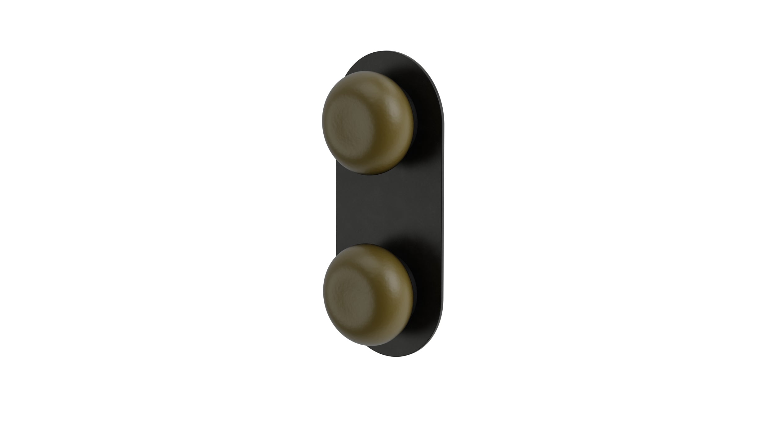 Foundry Two Handle Wall Mount Shower Trim with Pebble Ceramic Knob Handles in Oil Rubbed Bronze