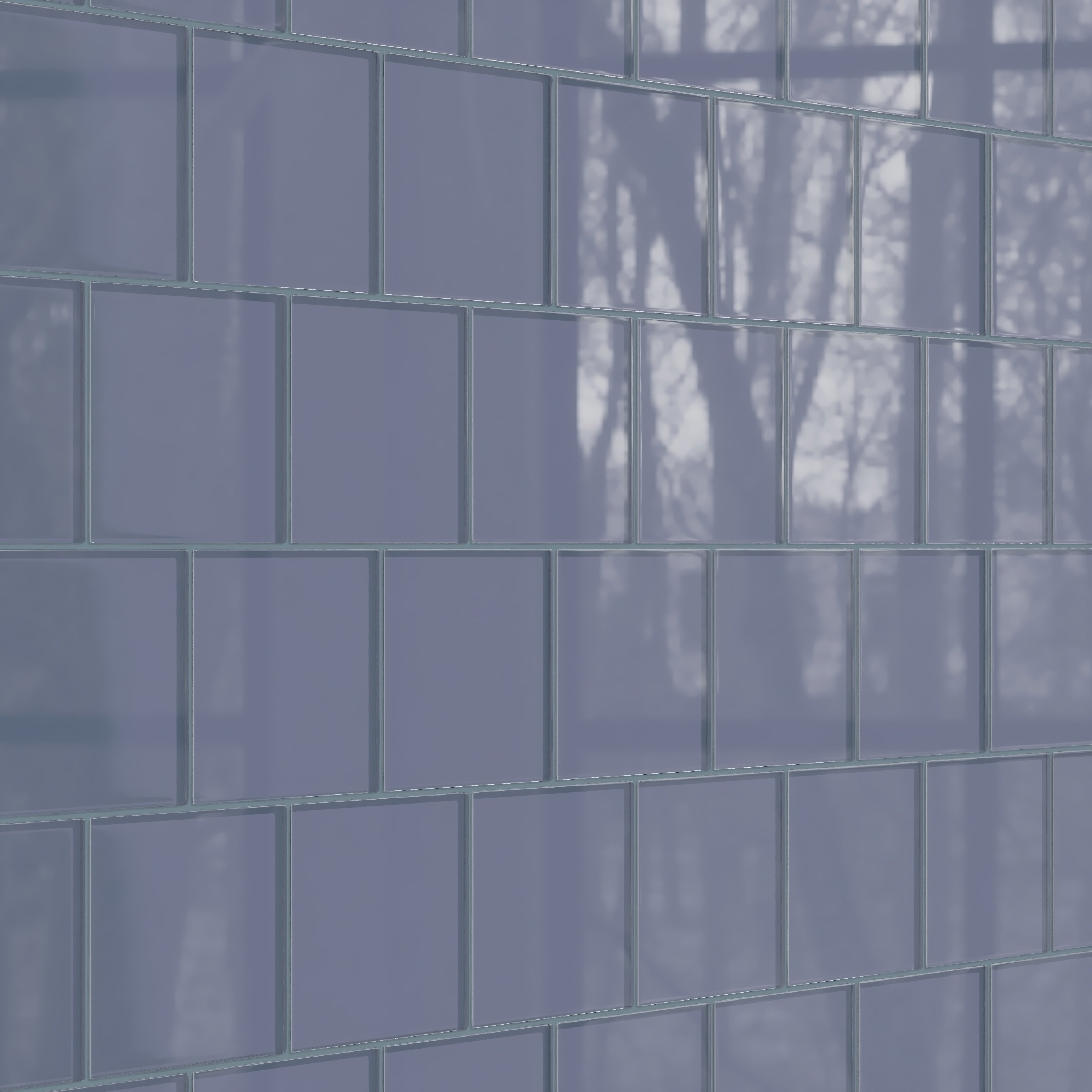 6x6 Glass Tile in Nuthatch Gloss