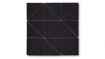 4" Triangle Original Ceramic Tile in Raven Matte