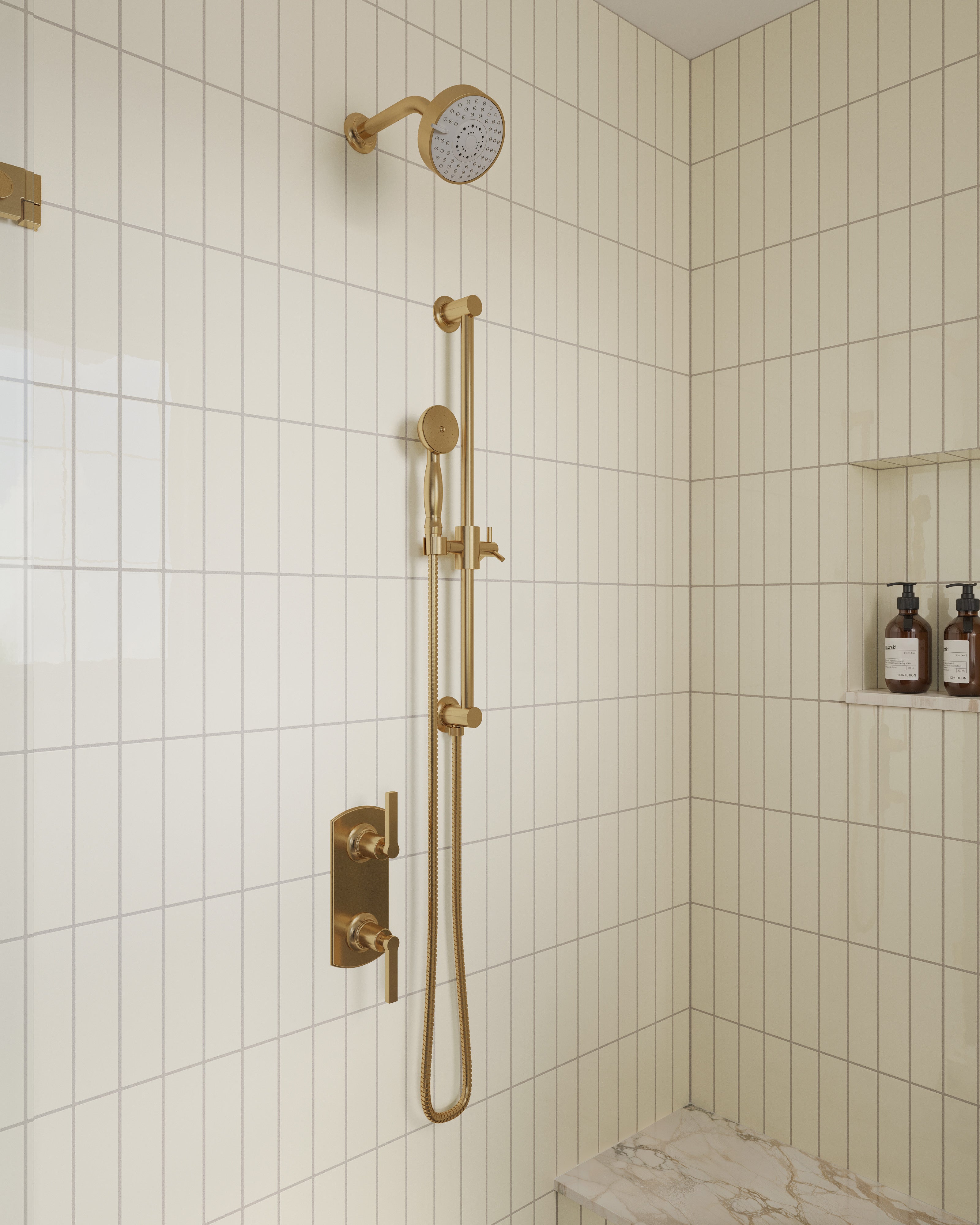 Shower 3" Traditional Hand Shower in Satin Brass