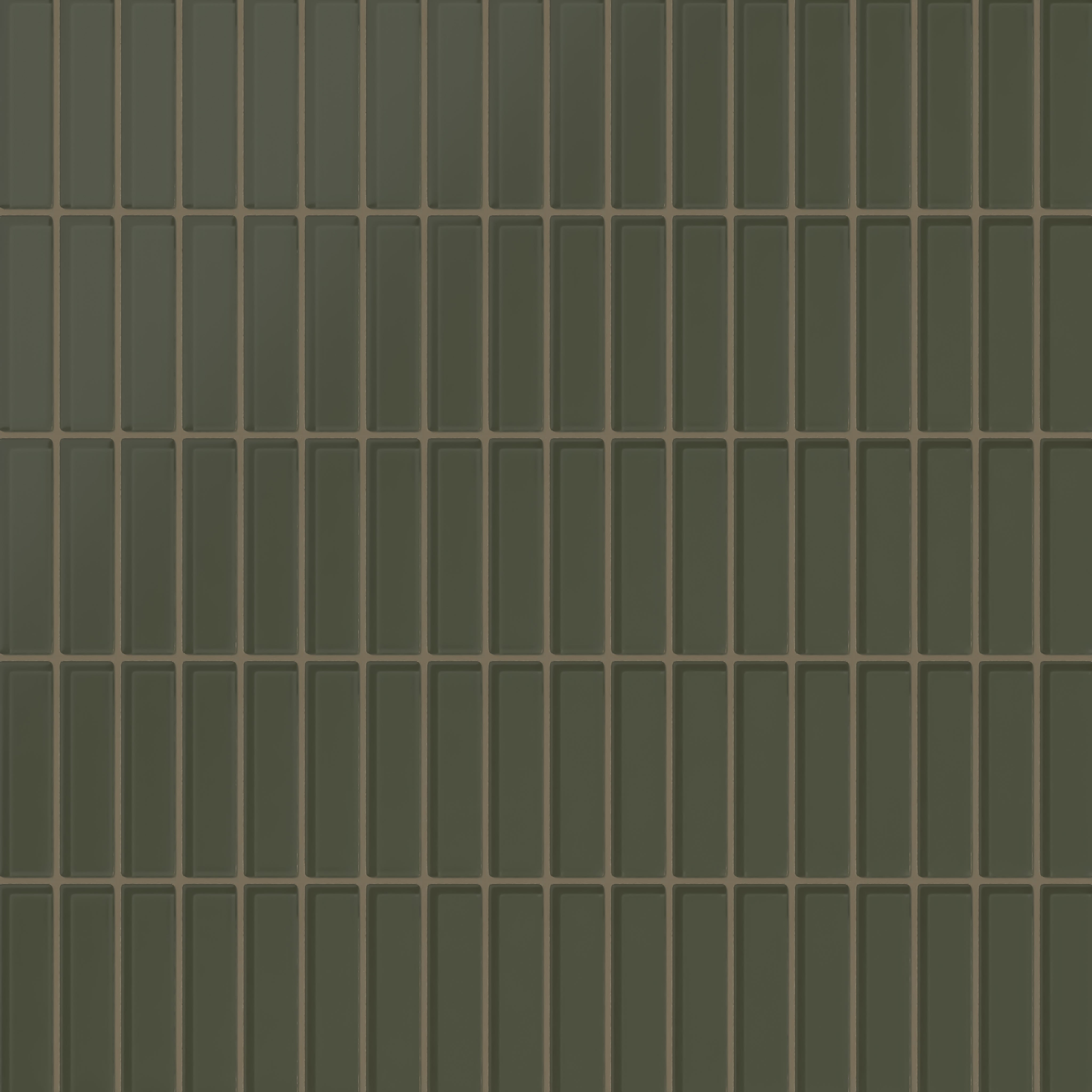 1x4 Straight Set Sheeted Glass Mosaic Tile in Roadrunner Matte