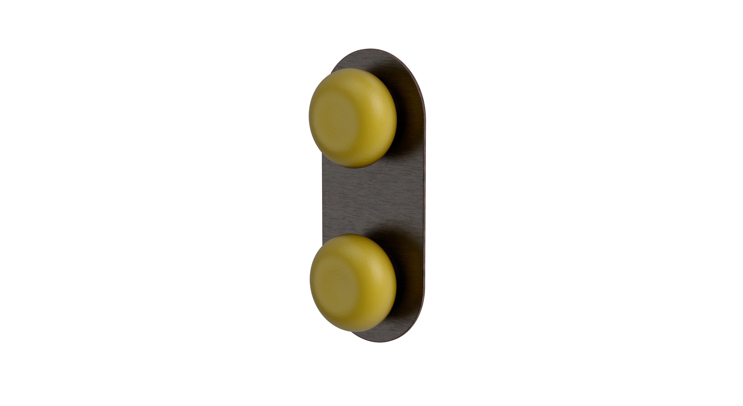 Foundry Two Handle Wall Mount Shower Trim with Pebble Ceramic Knob Handles in Antique Bronze
