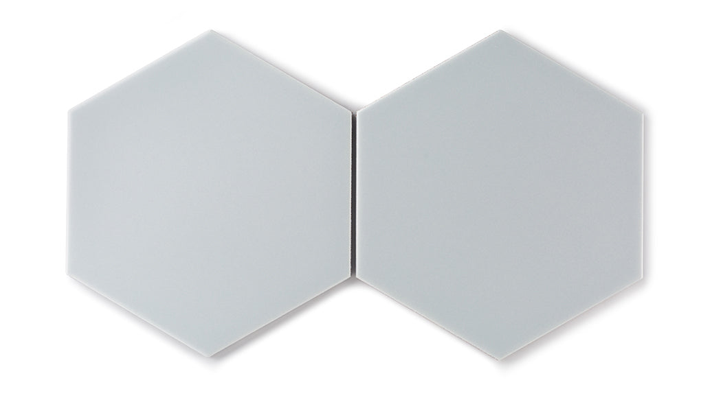 Factory Sale 8" Hexagon Natural Press Ceramic Tile in Alberta Blue Satin