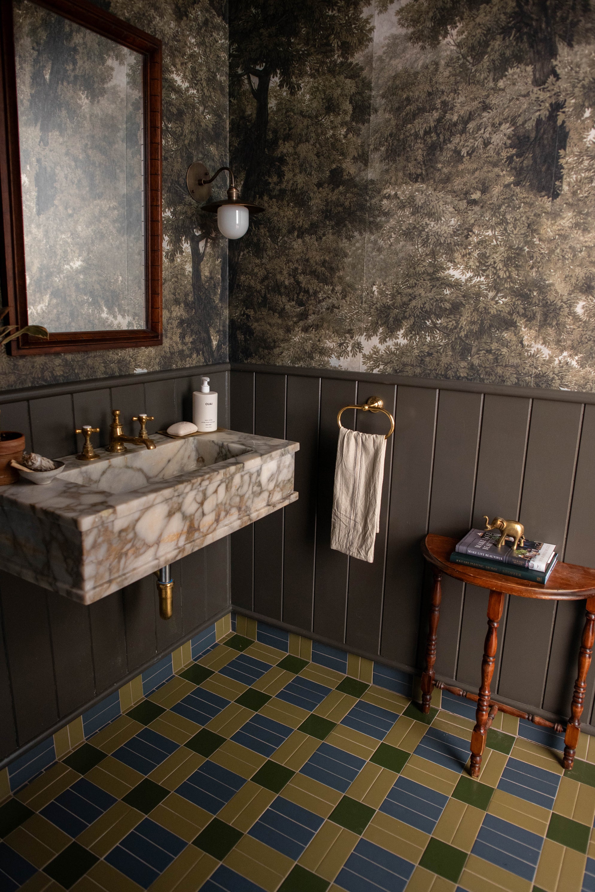 2x6 Natural Press Ceramic Tile in Sap Green Matte