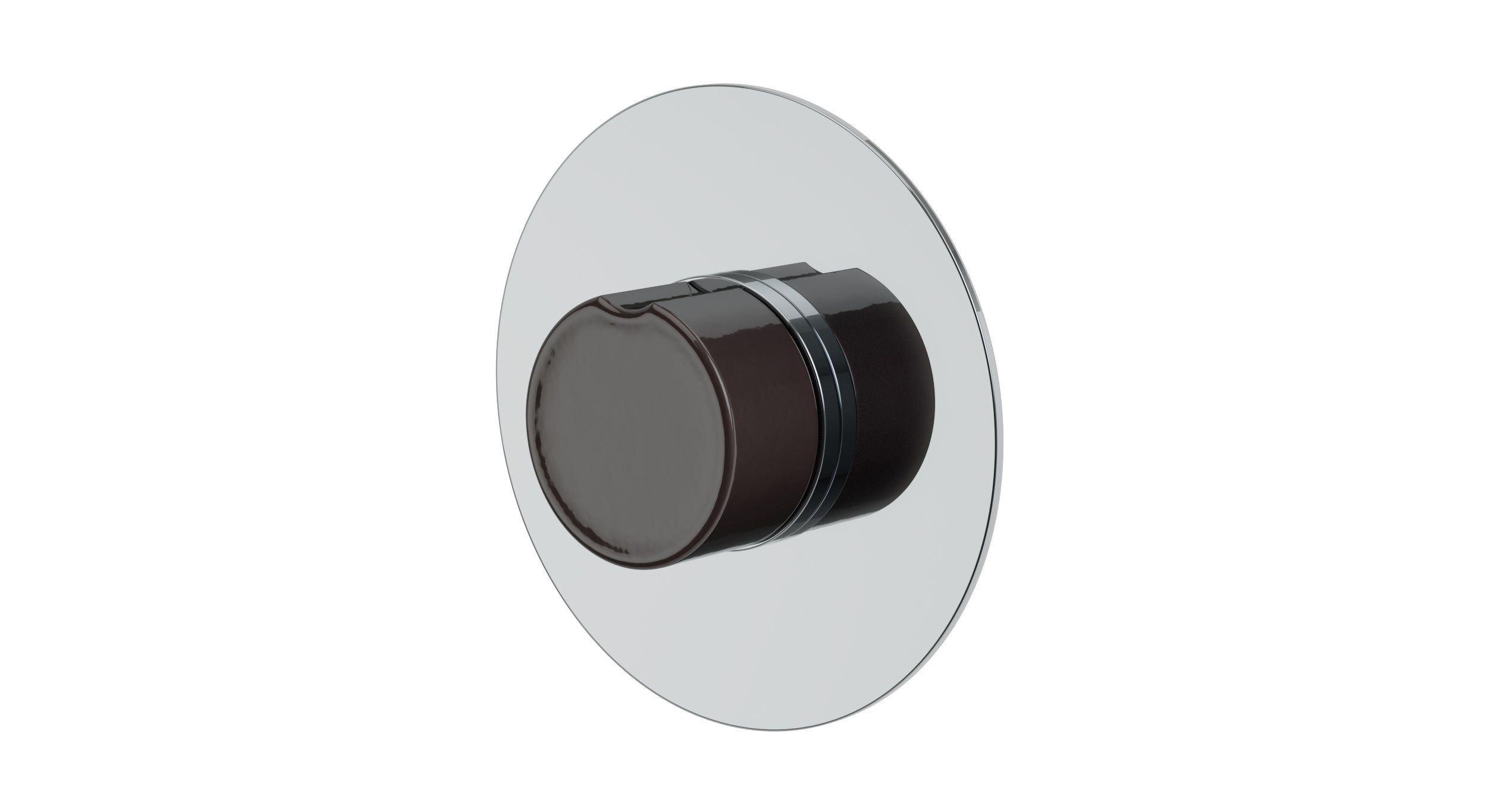 Foundry One Handle Wall Mount Shower Trim with Groove Ceramic Knob Handle in Polished Chrome