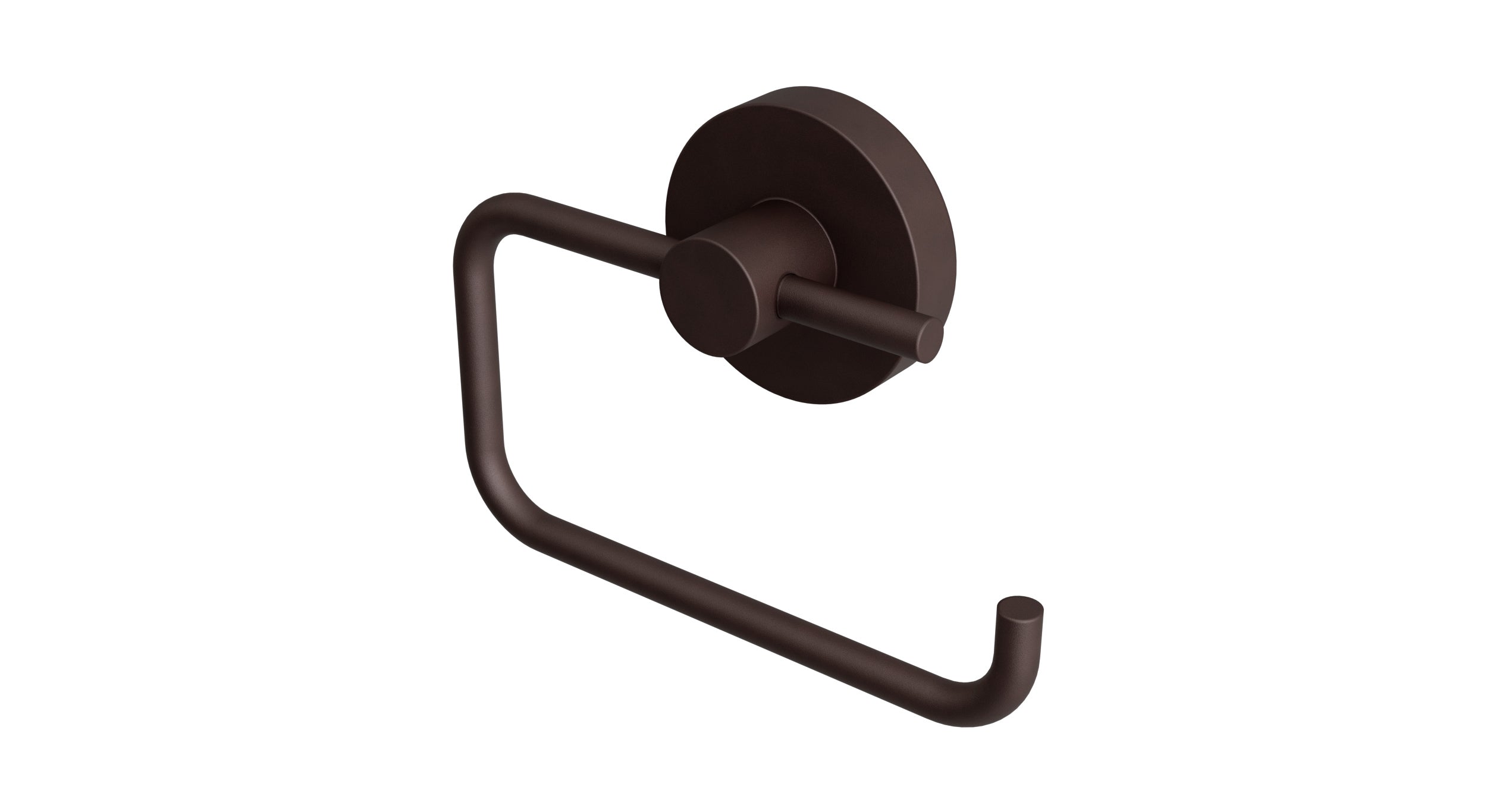 Flatiron Round Single Post Paper Holder in Architectural Copper