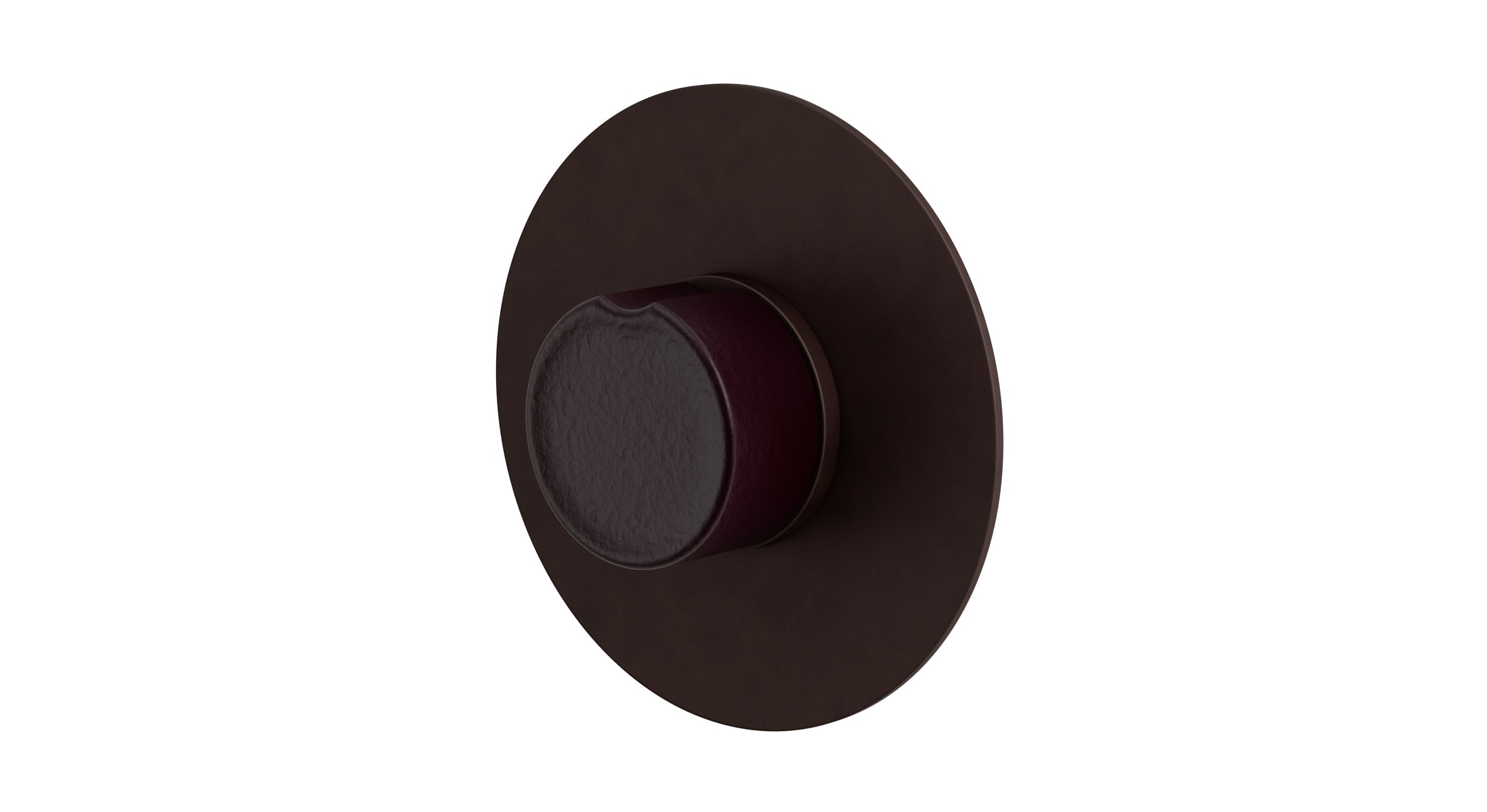 Foundry One Handle Wall Mount Shower Trim with Groove Ceramic Knob Handle in Architectural Copper