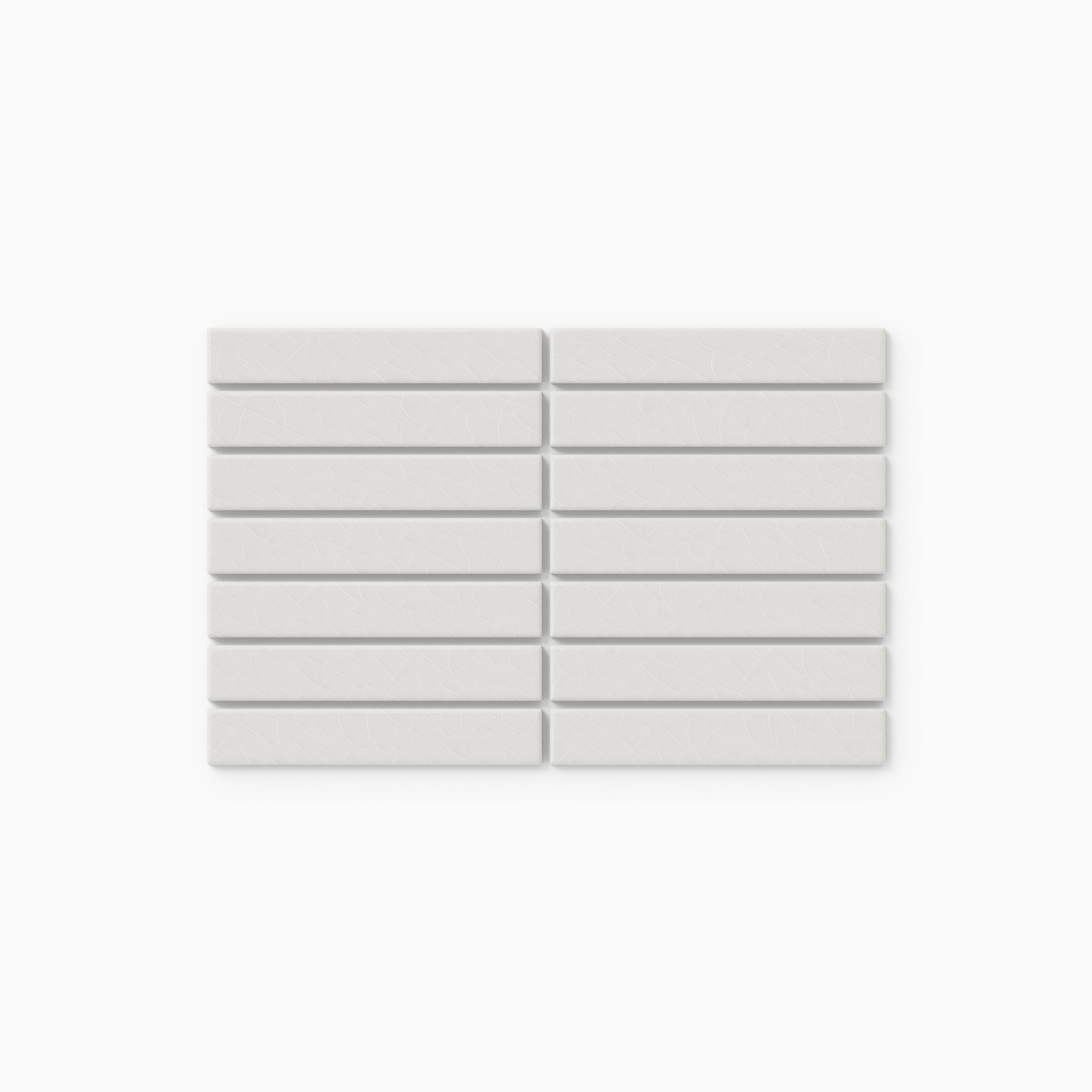 1x6 Straight Set Sheeted Original Ceramic Mosaic Tile in Frost Gloss