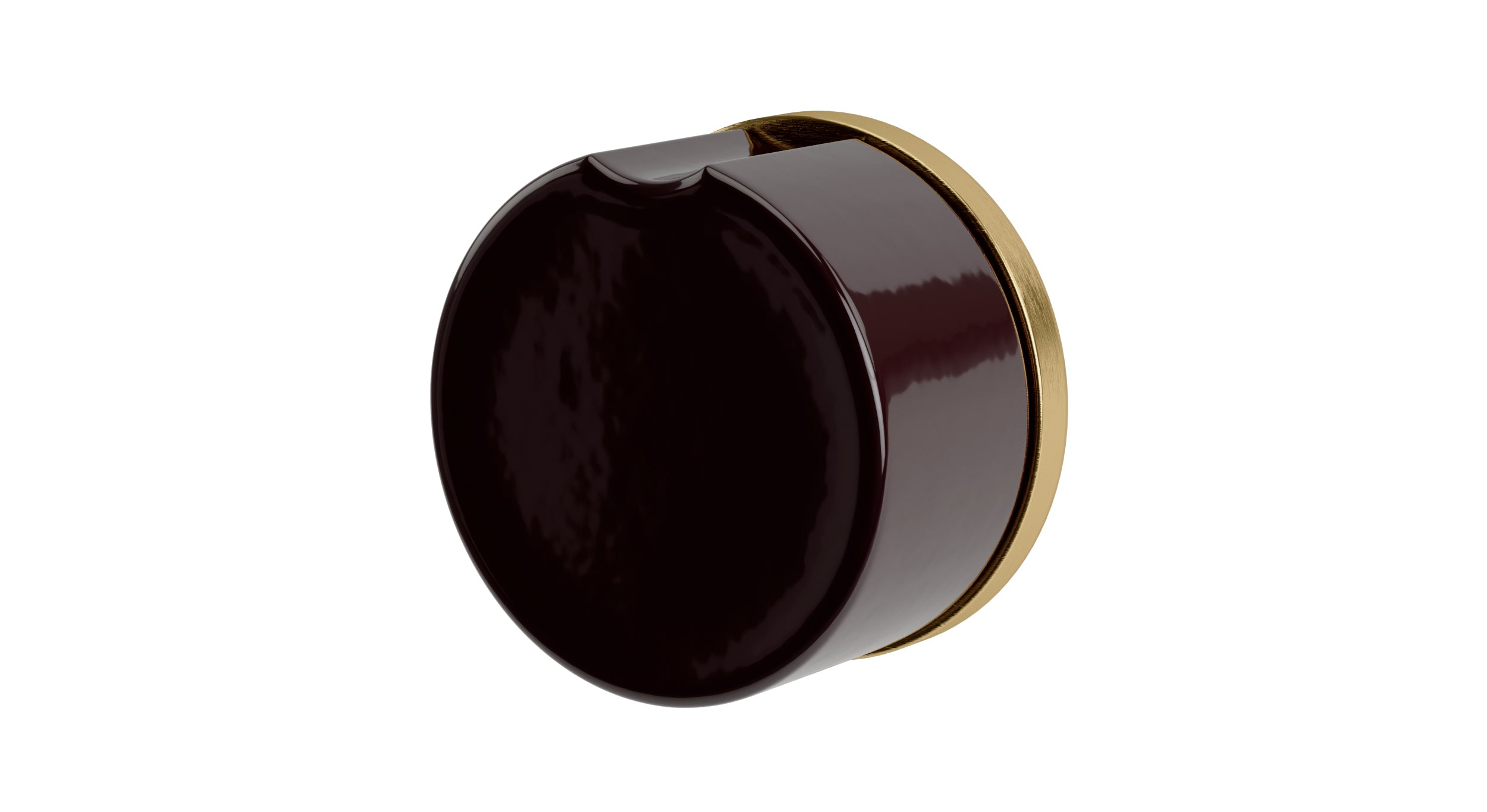 Foundry One Handle Wall Mount Diverter/Volume Control Shower Trim with Groove Ceramic Knob Handle in Satin Brass