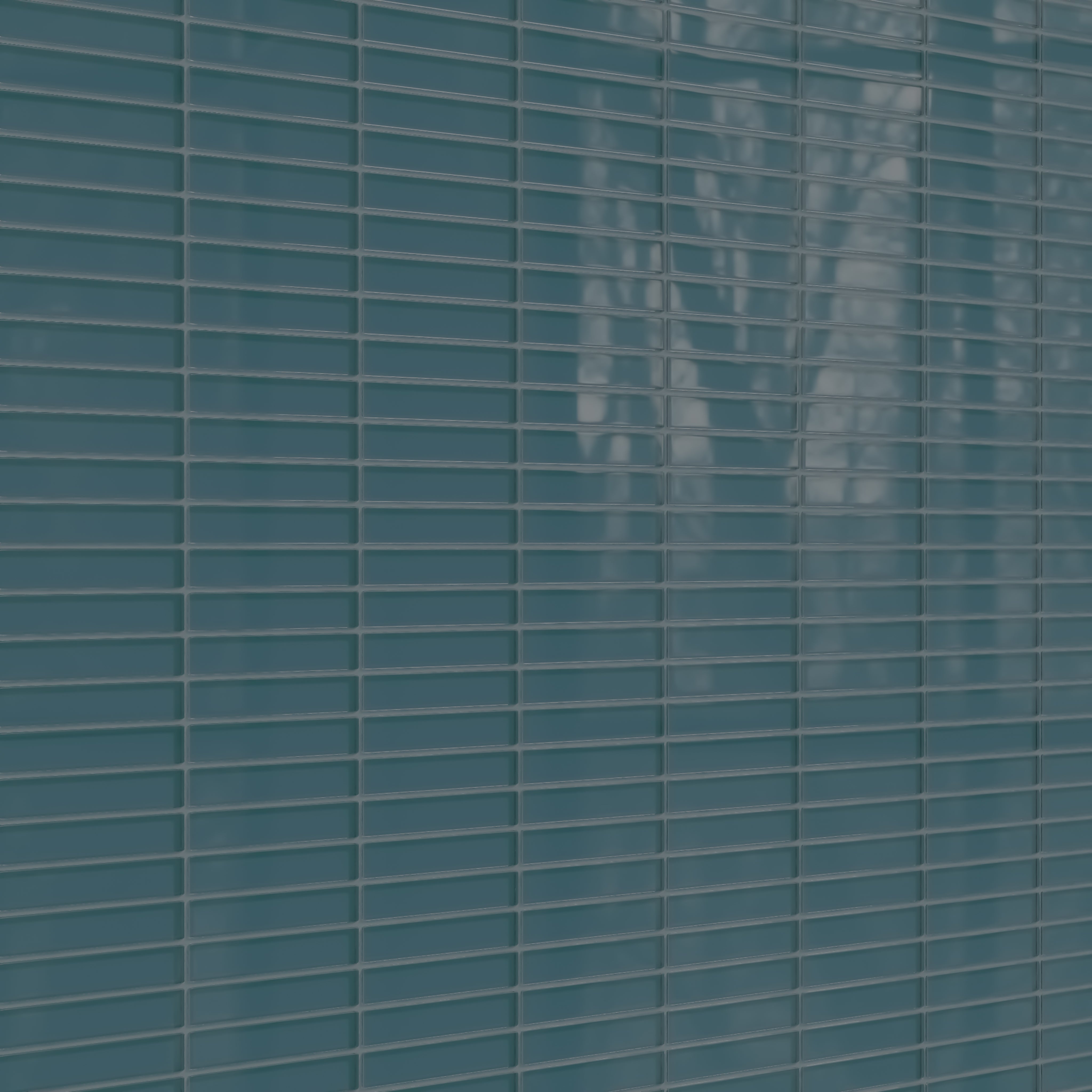 1x6 Straight Set Sheeted Glass Mosaic Tile in Magpie Gloss