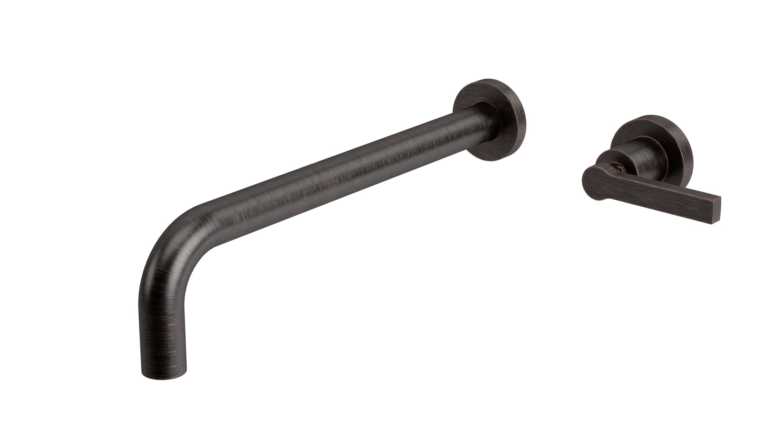 Flatiron One Handle Wall Mount 12" Lavatory Faucet with Linear Lever Handle in Antique Bronze