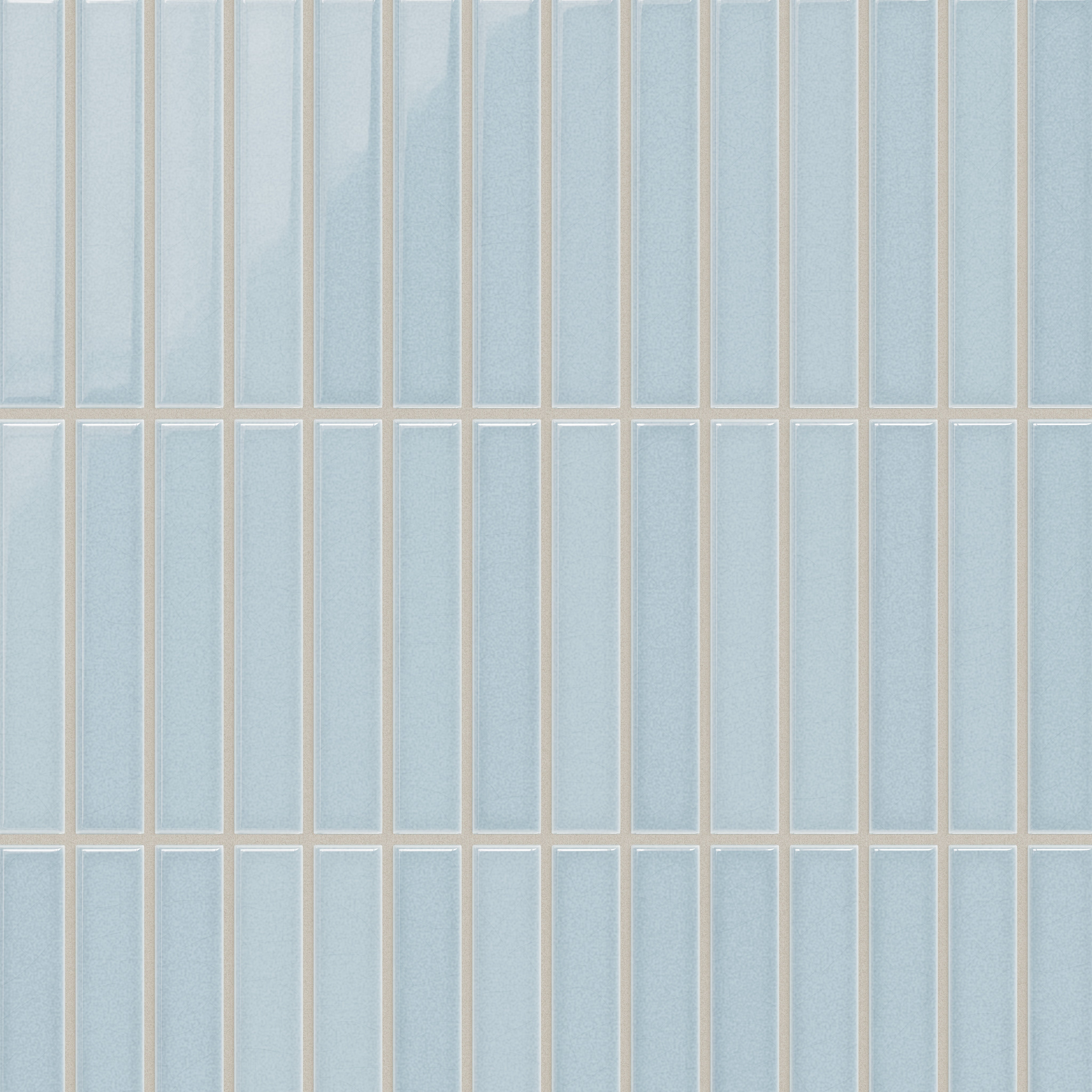1x6 Straight Set Sheeted Original Ceramic Mosaic Tile in Crater Lake Gloss