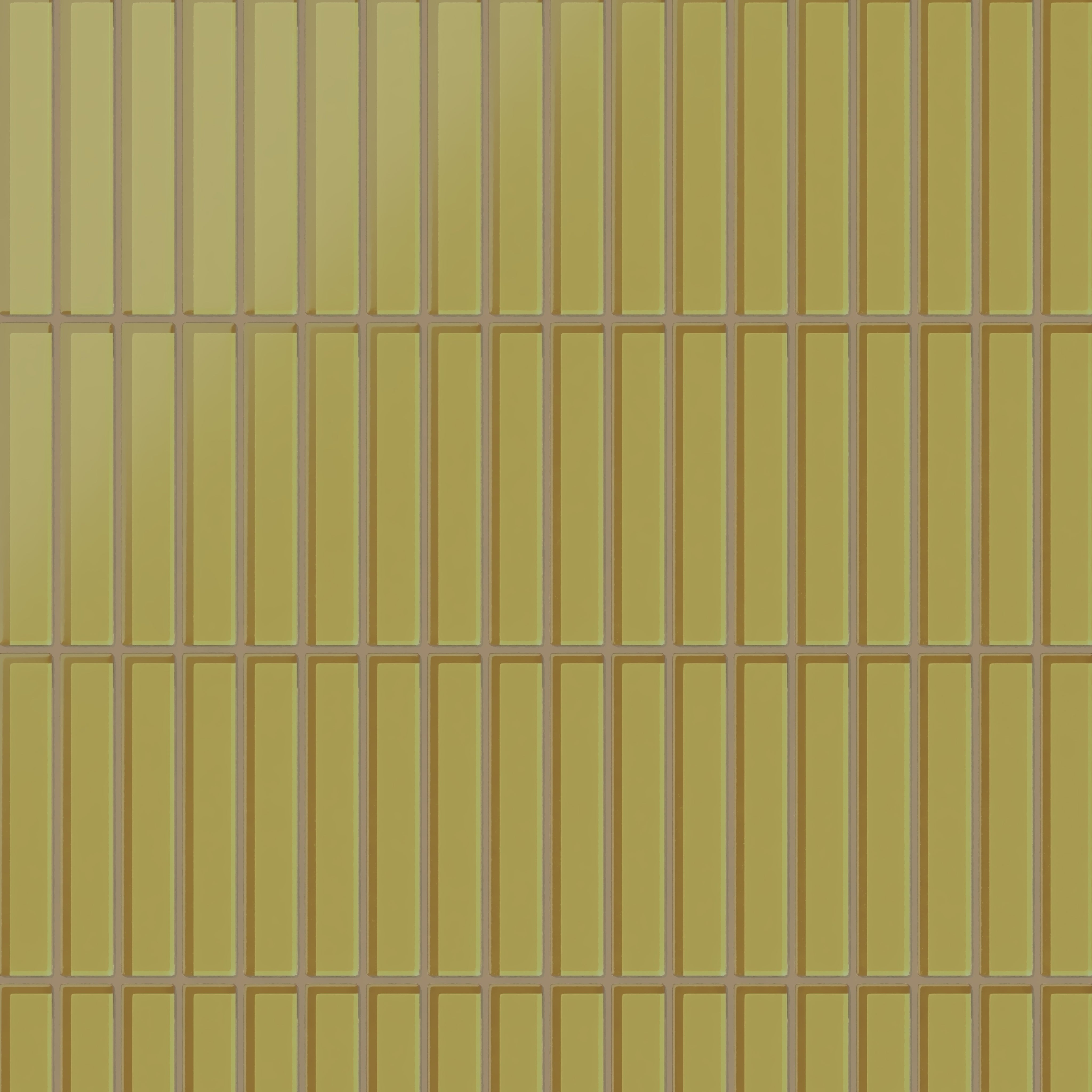 1x6 Straight Set Sheeted Glass Mosaic Tile in Pine Siskin Matte
