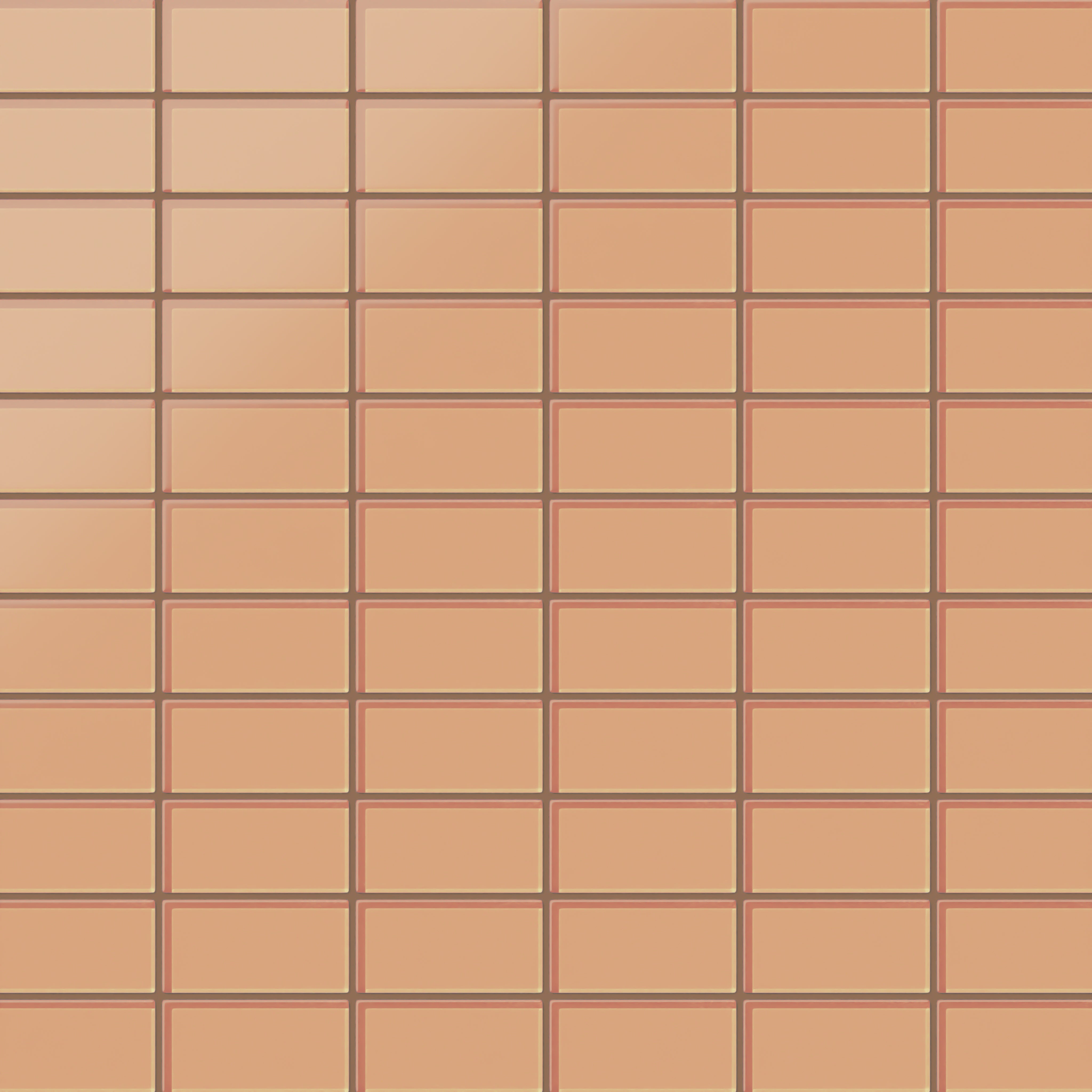 2x4 Straight Set Sheeted Glass Mosaic Tile in Carolina Wren Matte
