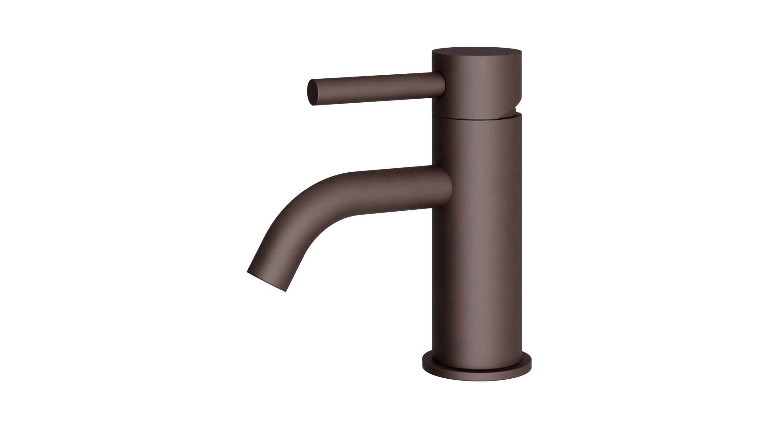 Contour One Handle Deck Mount Monoblock Lavatory Faucet with Soft Lever Handle in Architectural Copper