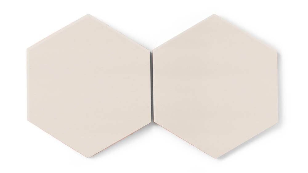 8" Hexagon Original Ceramic Tile in Ivory Gloss
