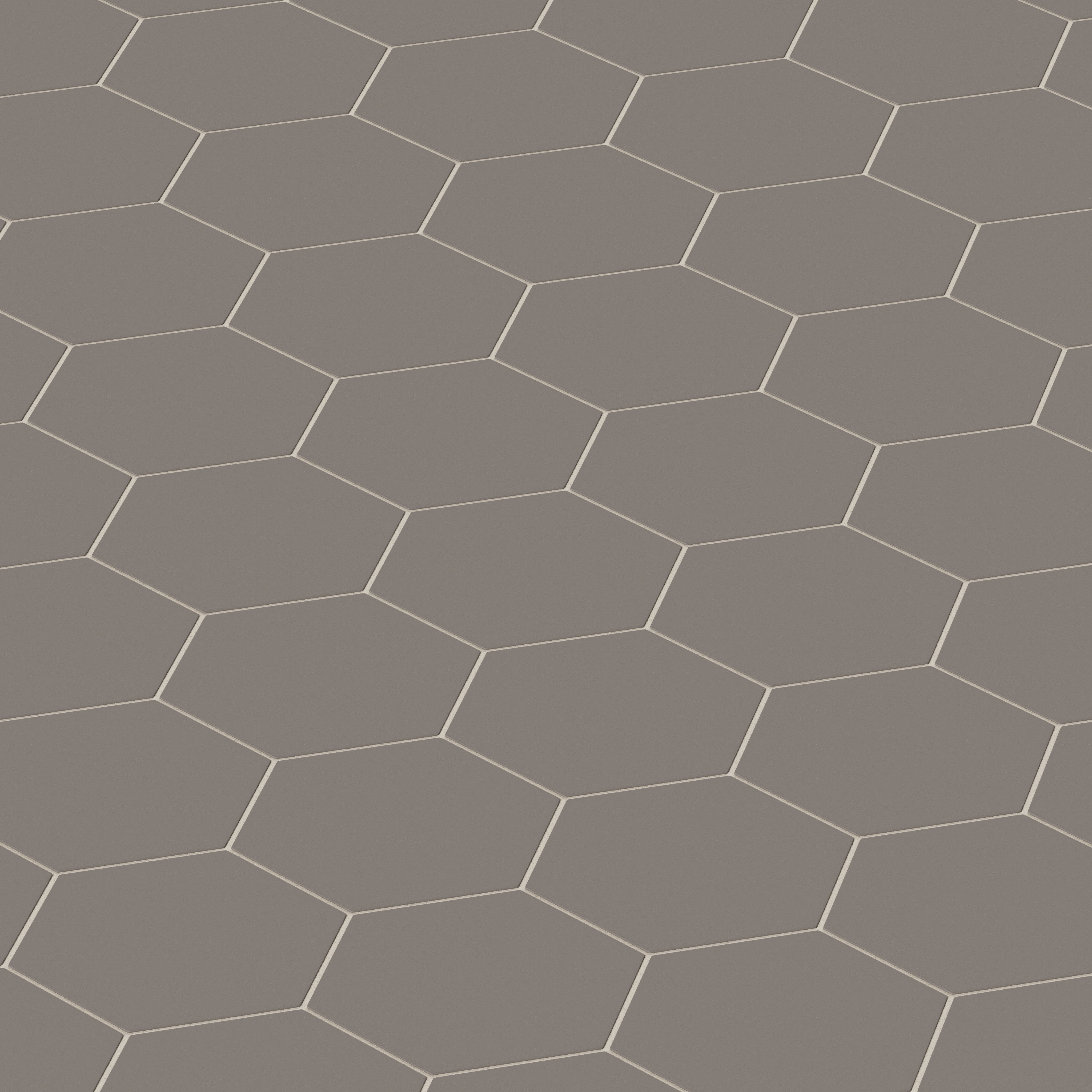 8" Hexagon Natural Press Ceramic Tile in Timberline Matte