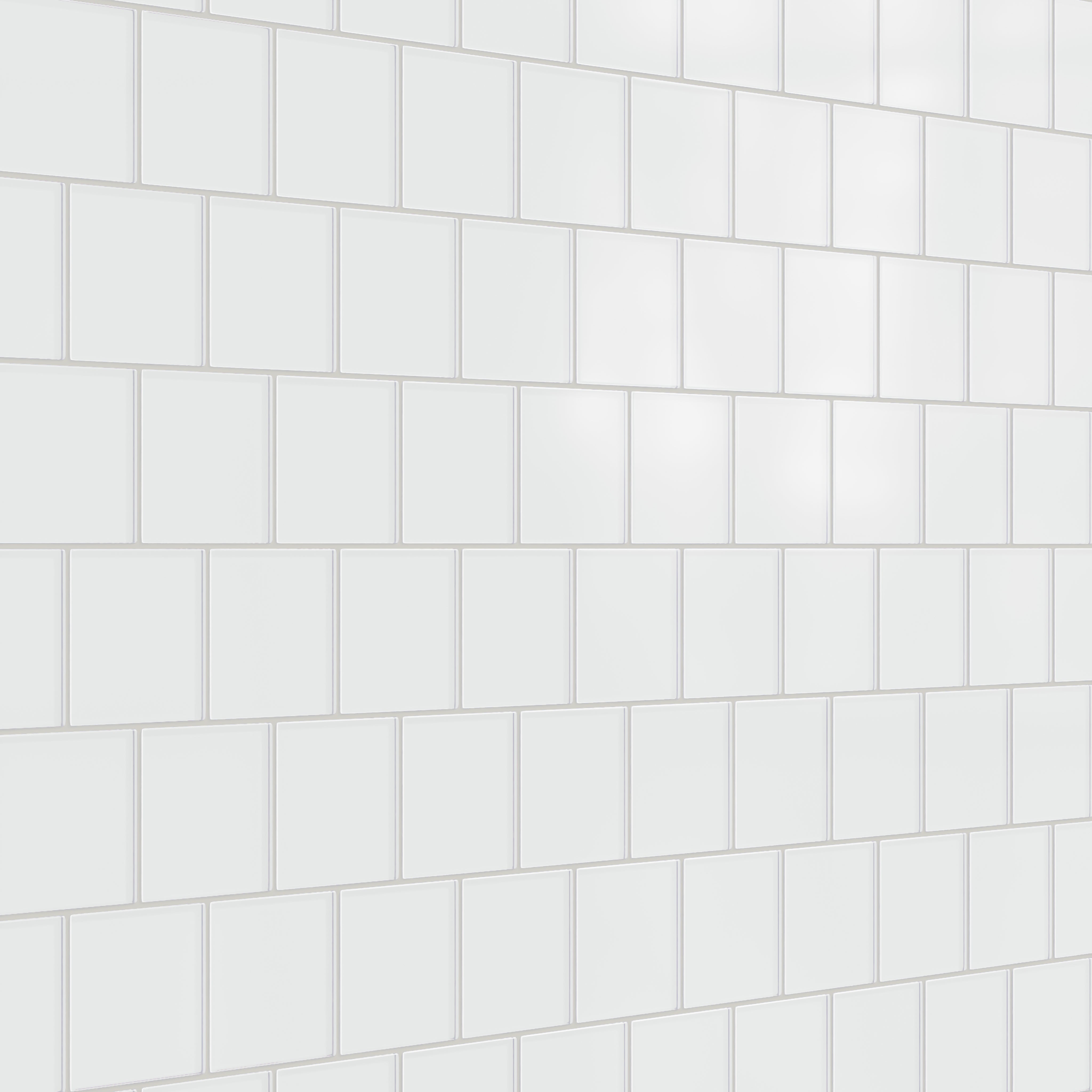 4x4 Glass Tile in Egret Matte