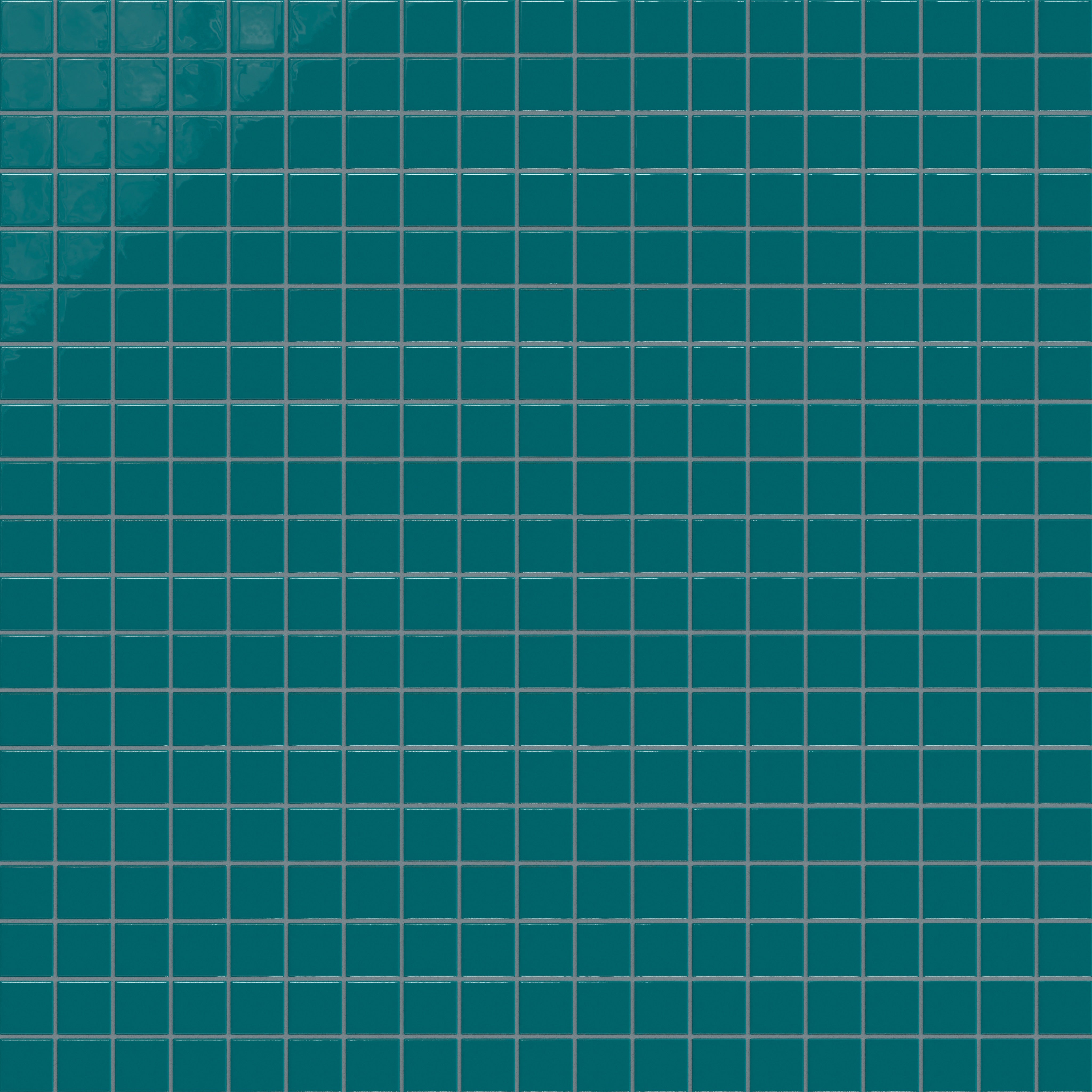 2x2 Straight Set Sheeted Natural Press Ceramic Mosaic Tile in Maya Blue Gloss