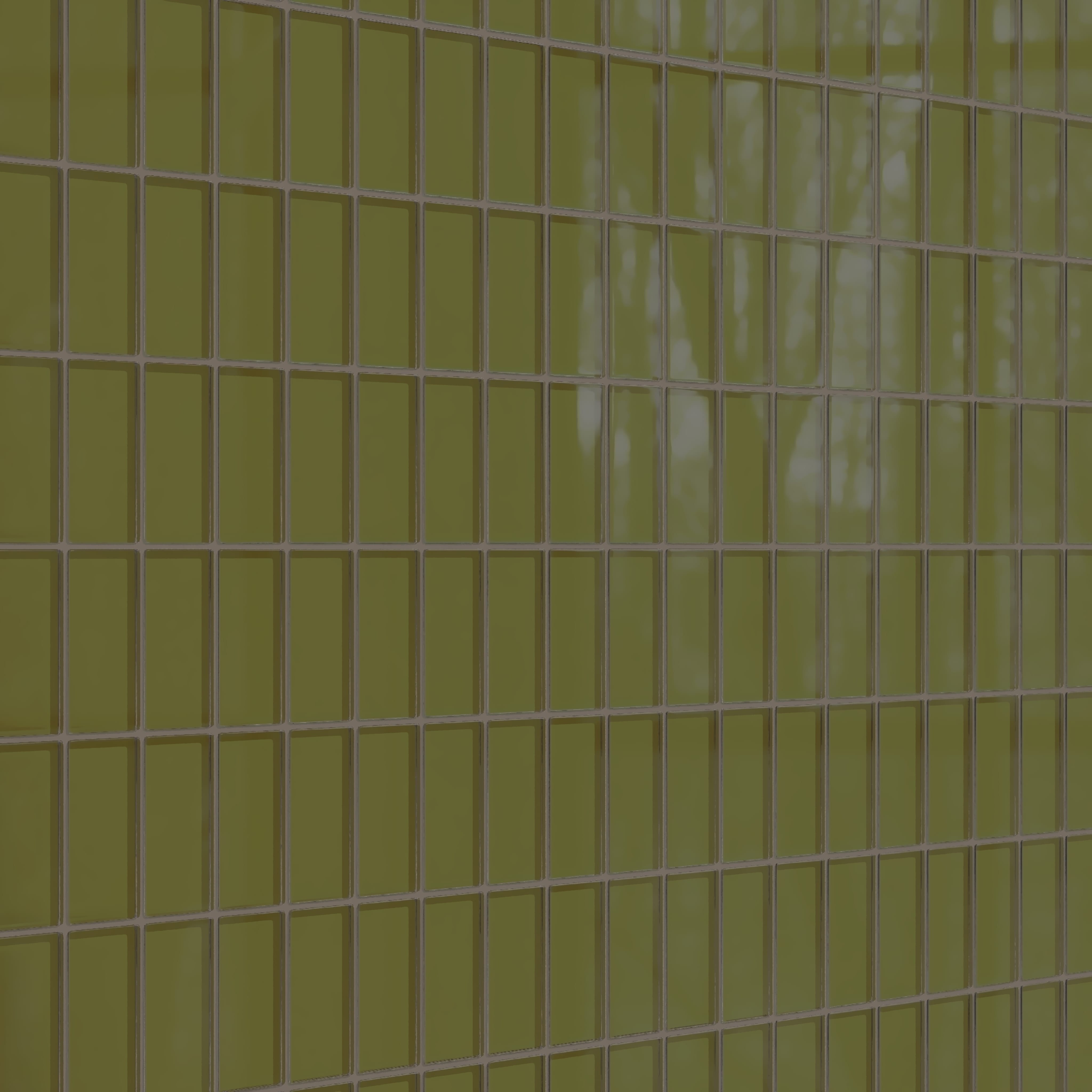 2x4 Straight Set Sheeted Glass Mosaic Tile in Cormorant Gloss