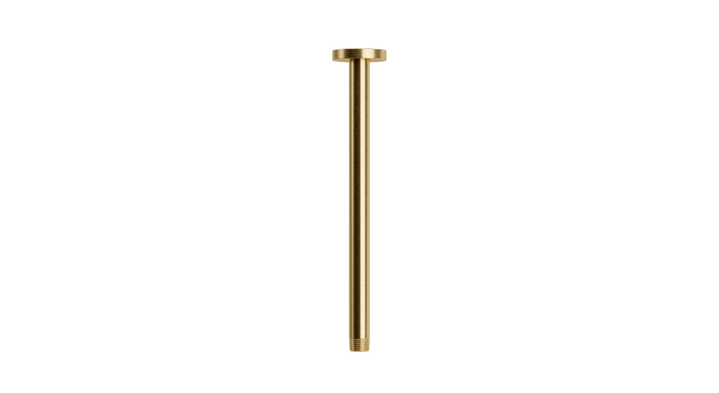 Contour & Foundry 12" Straight Shower Arm with Flange in Satin Brass