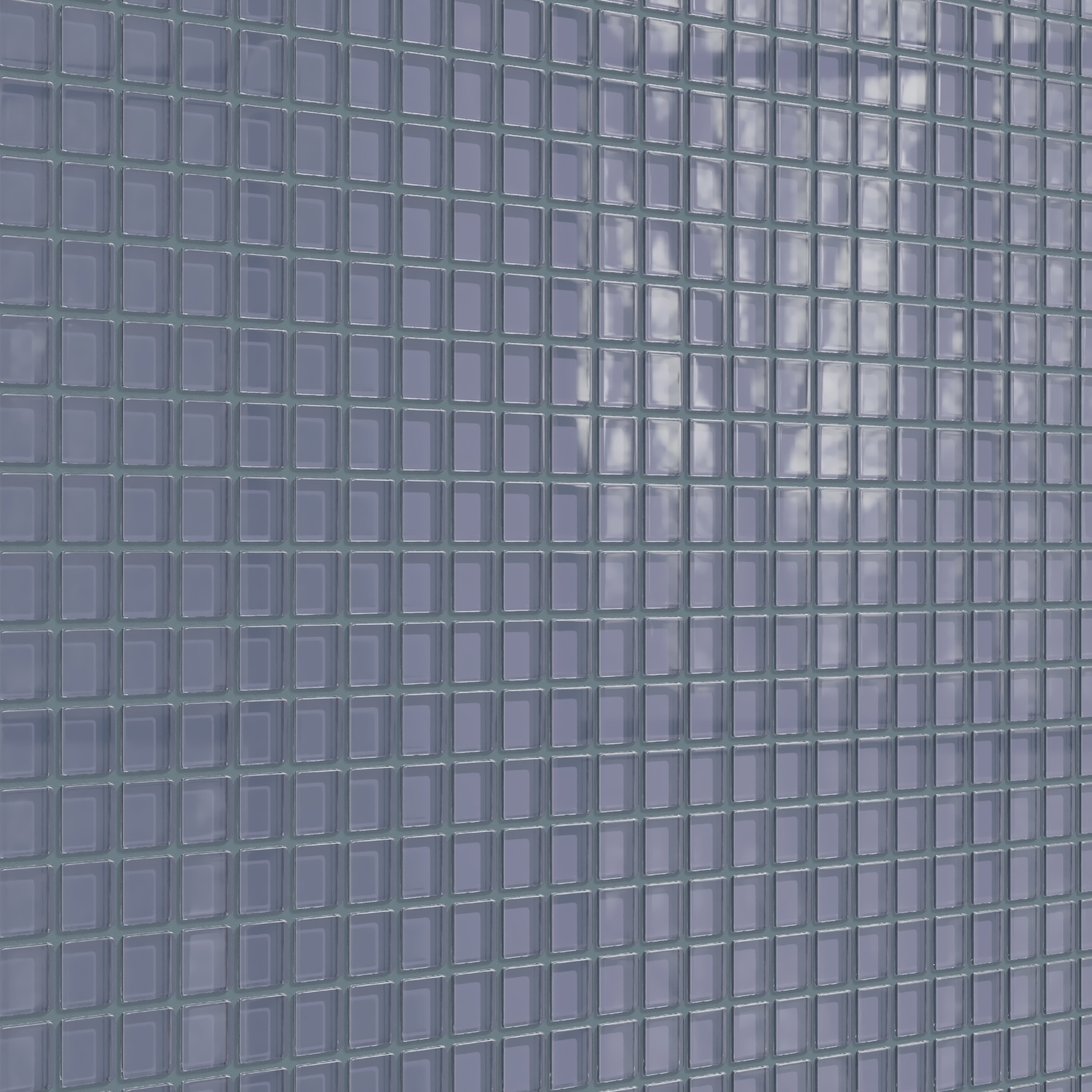 1x1 Straight Set Sheeted Glass Mosaic Tile in Nuthatch Gloss