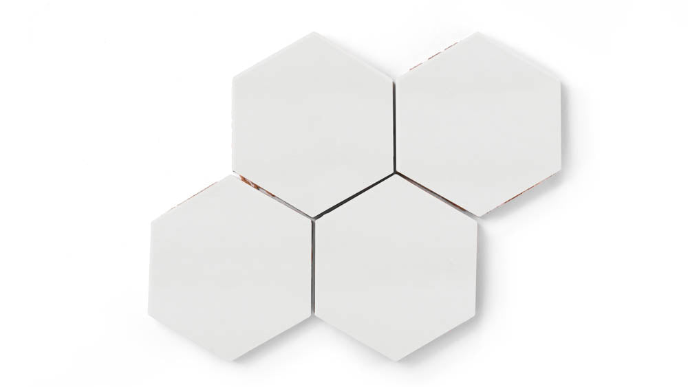 6" Hexagon Original Ceramic Tile in Frost Matte