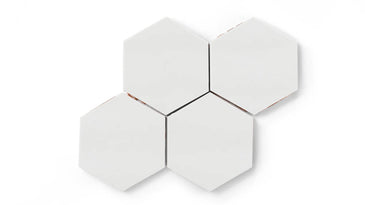 6" Hexagon Original Ceramic Tile in Frost Matte