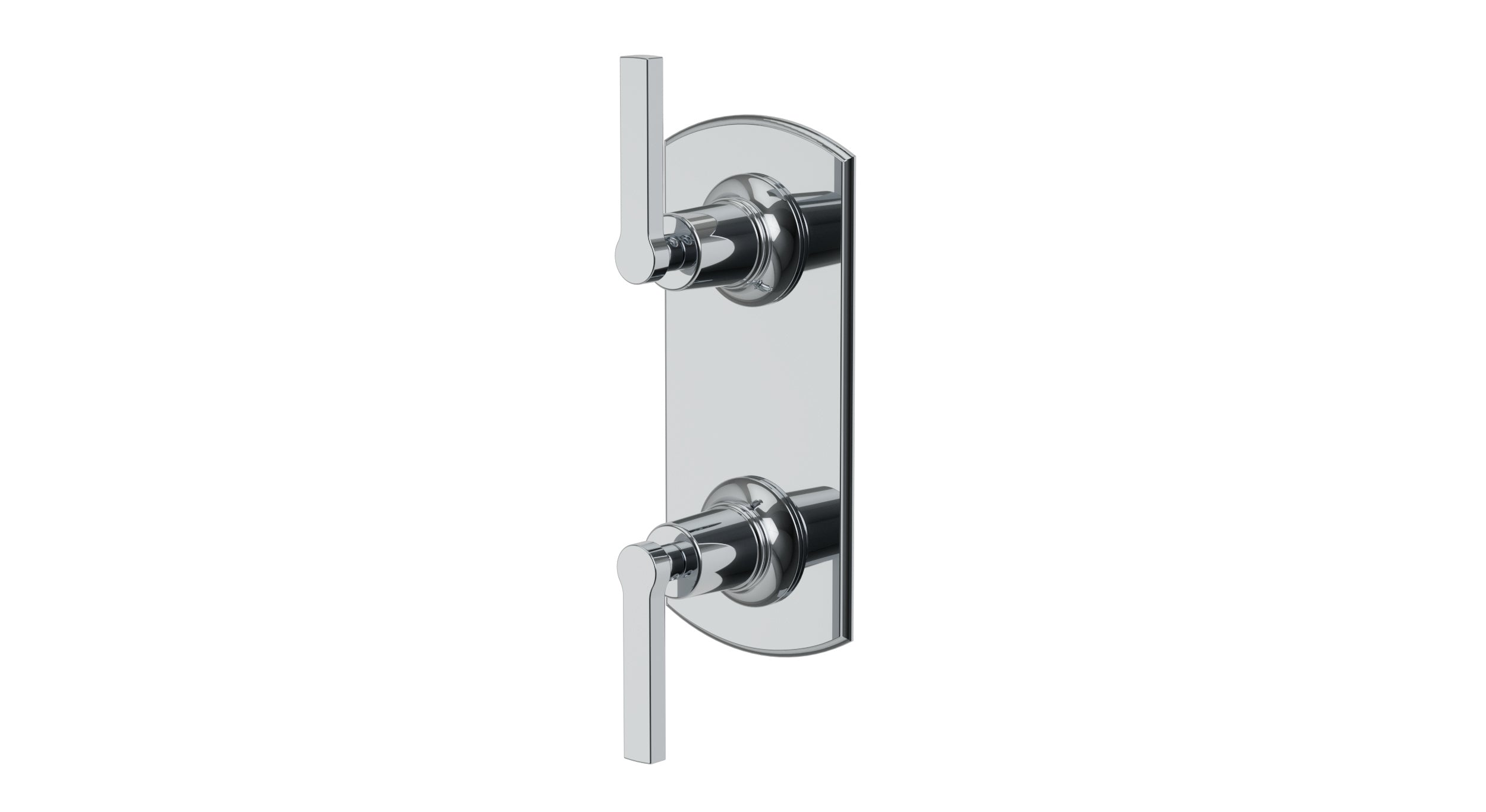 Emerson Two Handle Wall Mount Shower Trim with Classic Lever Handles