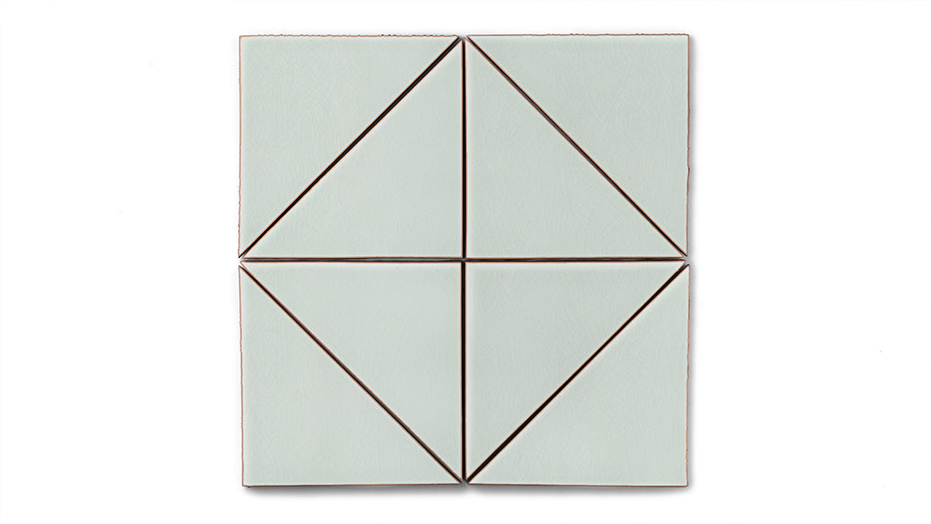 6" Triangle Original Ceramic Tile in Salton Sea Gloss