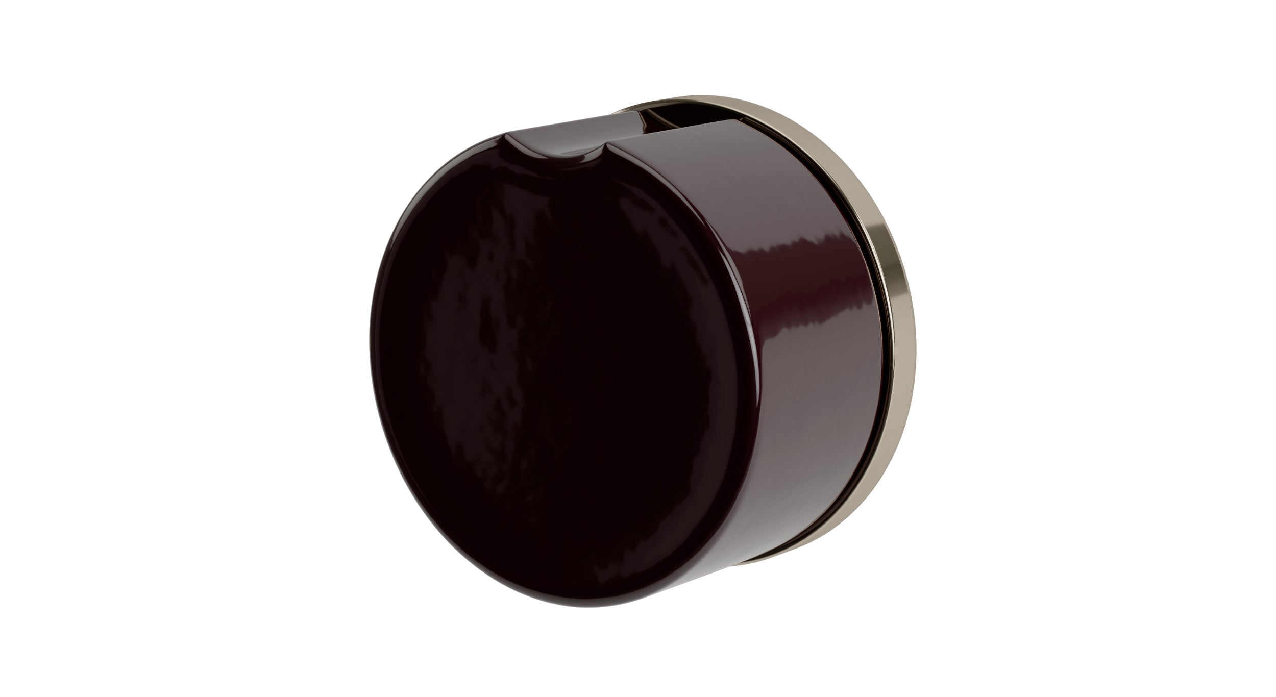 Foundry One Handle Wall Mount Diverter/Volume Control Shower Trim with Groove Ceramic Knob Handle in Polished Nickel