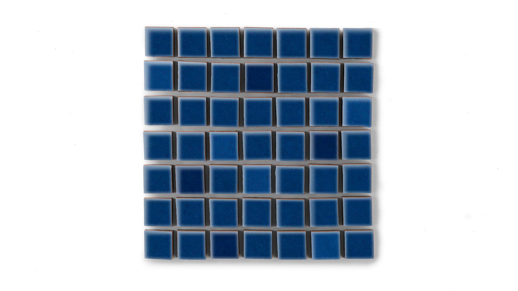 1x1 Straight Set Sheeted Original Ceramic Mosaic Tile in Lake Tahoe Gloss