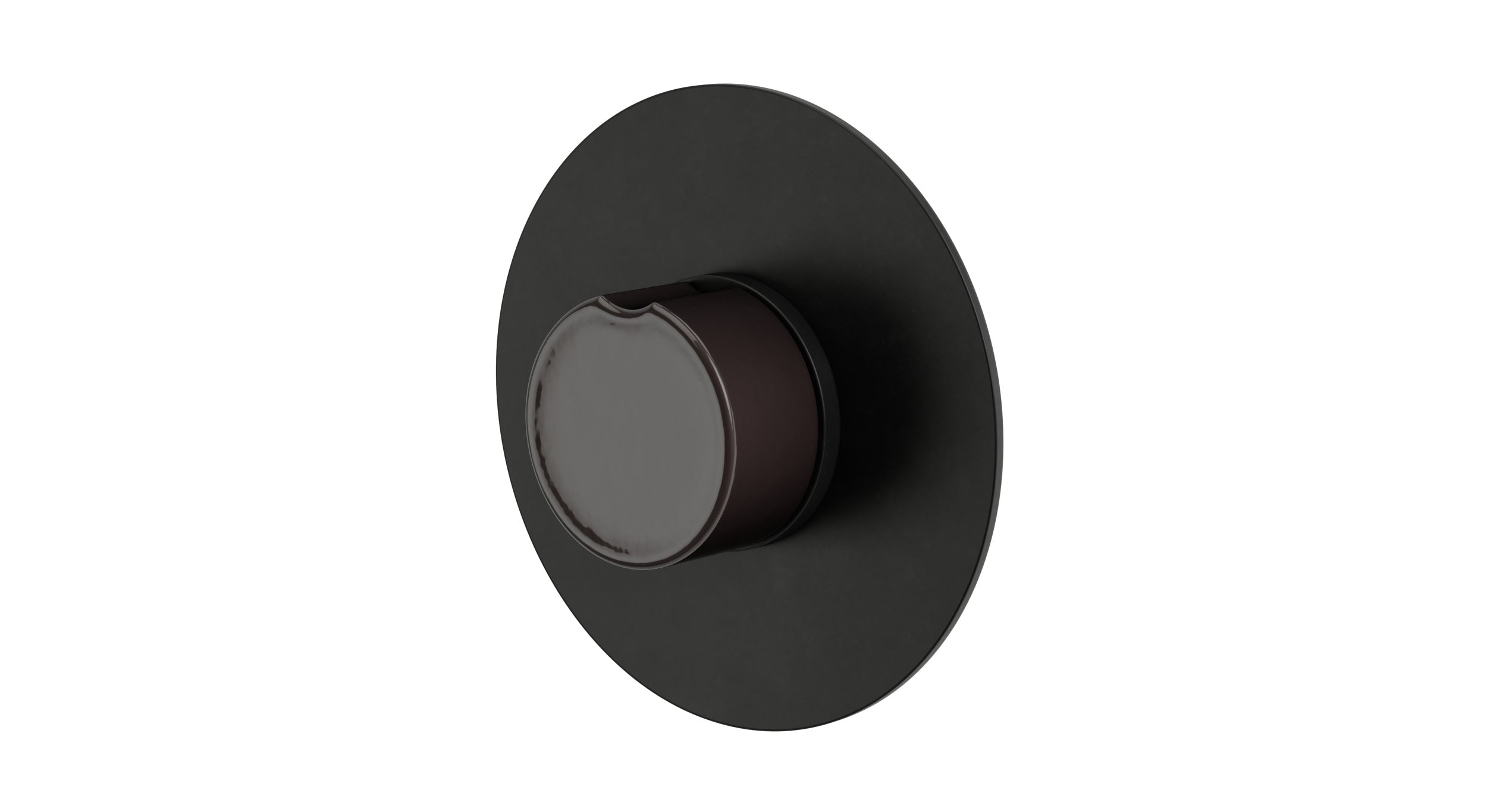 Foundry One Handle Wall Mount Shower Trim with Groove Ceramic Knob Handle in Oil Rubbed Bronze