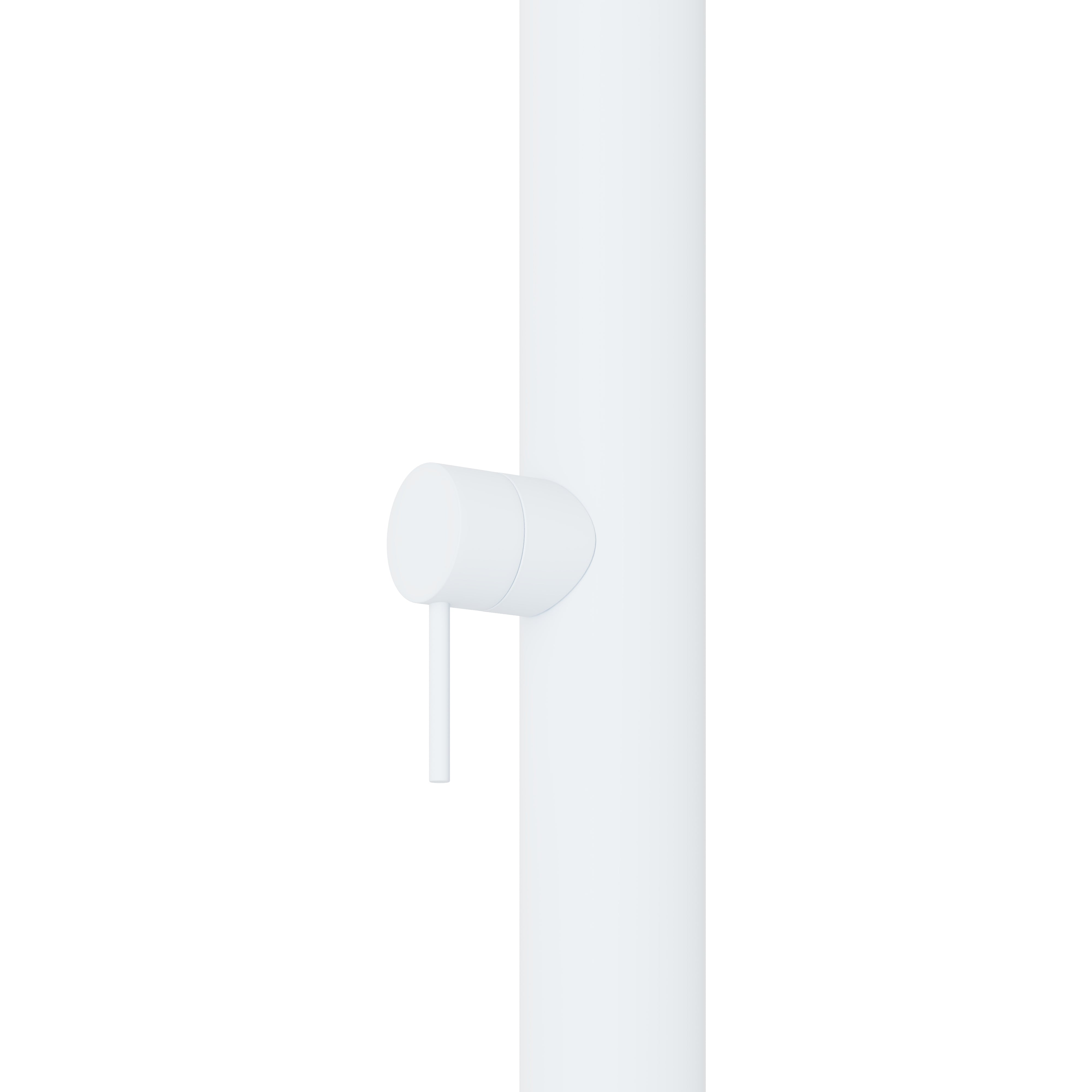 Contour Outdoor Shower Pressure Balance with 12" Rain Head in Matte White