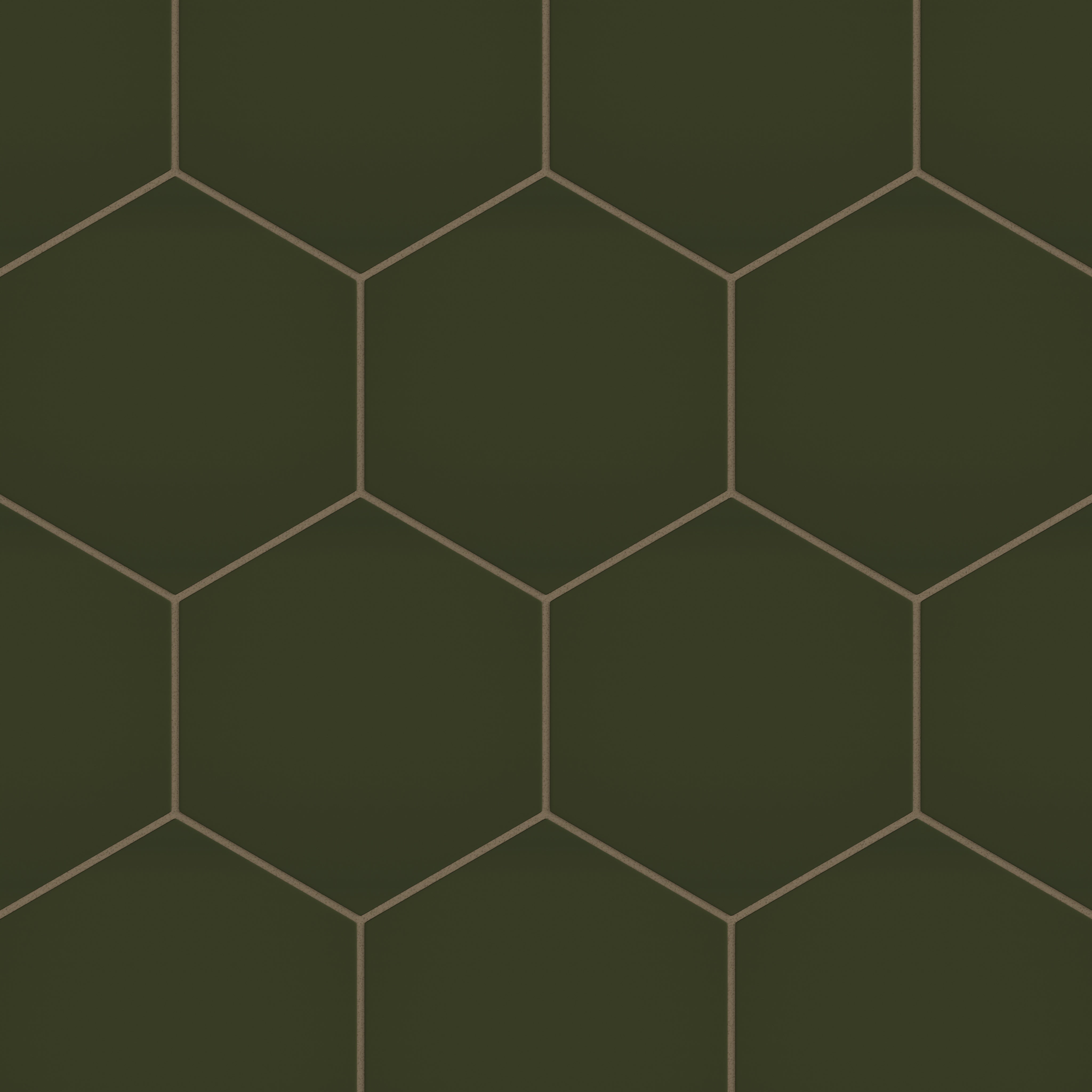 8" Hexagon Natural Press Ceramic Tile in Green Apatite Matte