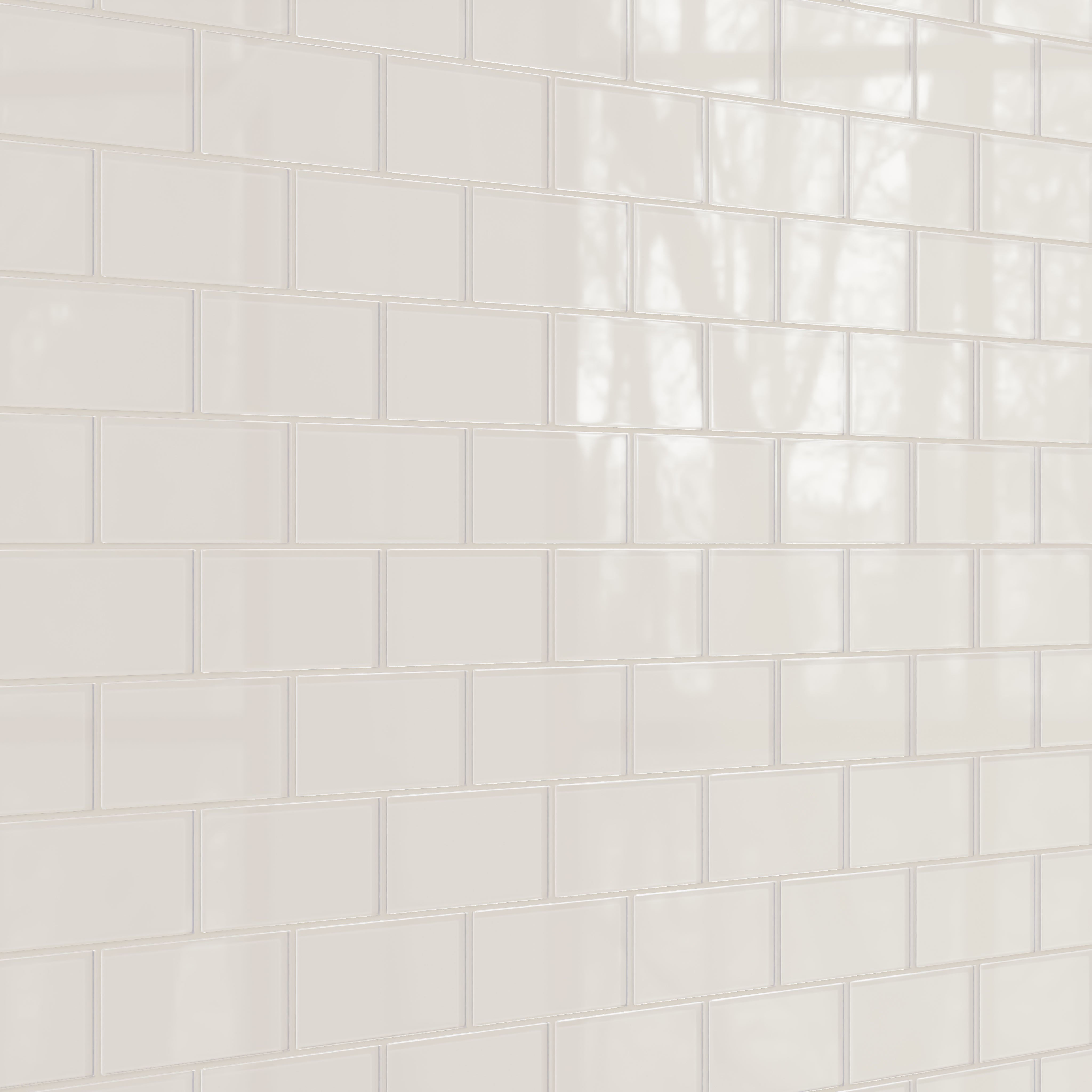 3x6 Glass Tile in Dove Gloss