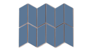Large Diamond Original Ceramic Tile in Caribbean Sea Matte
