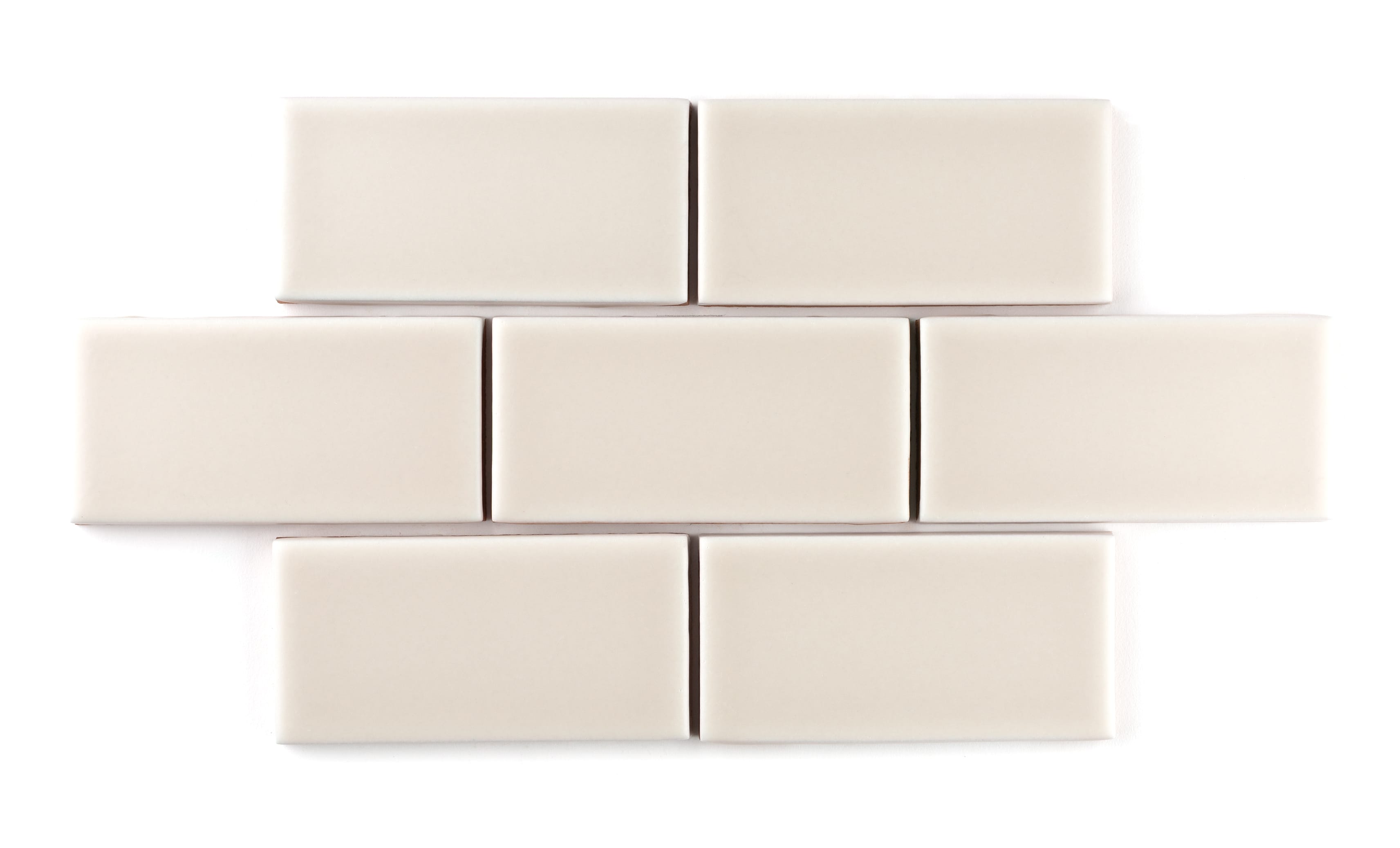 2x2 Straight Set Sheeted Original Ceramic Mosaic Tile in Sand Dune Matte