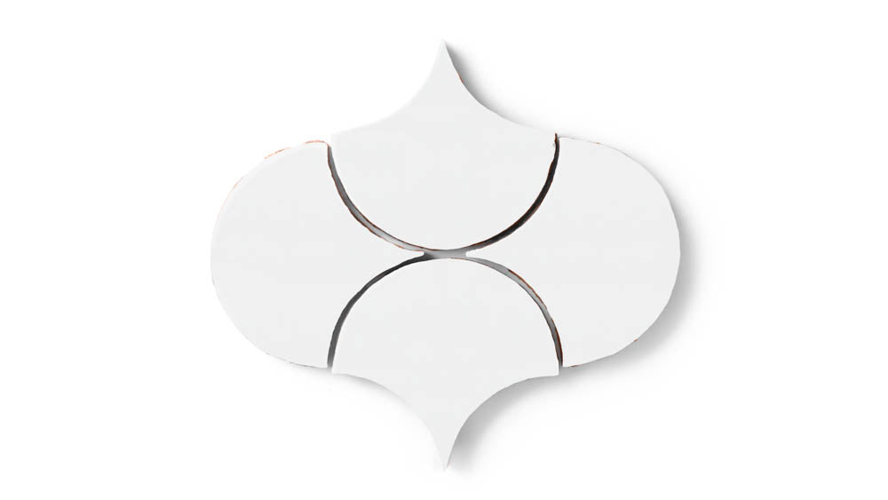 Ogee Drop Original Ceramic Tile in Calcite Gloss