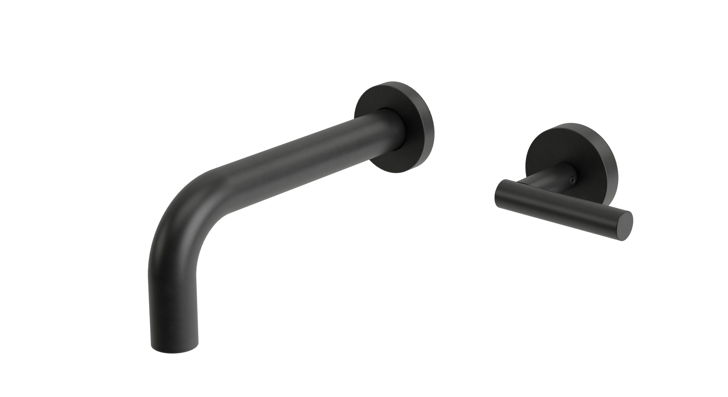 Contour One Handle Wall Mount 7.5" Lavatory Faucet with Soft Lever Handle in Oil Rubbed Bronze