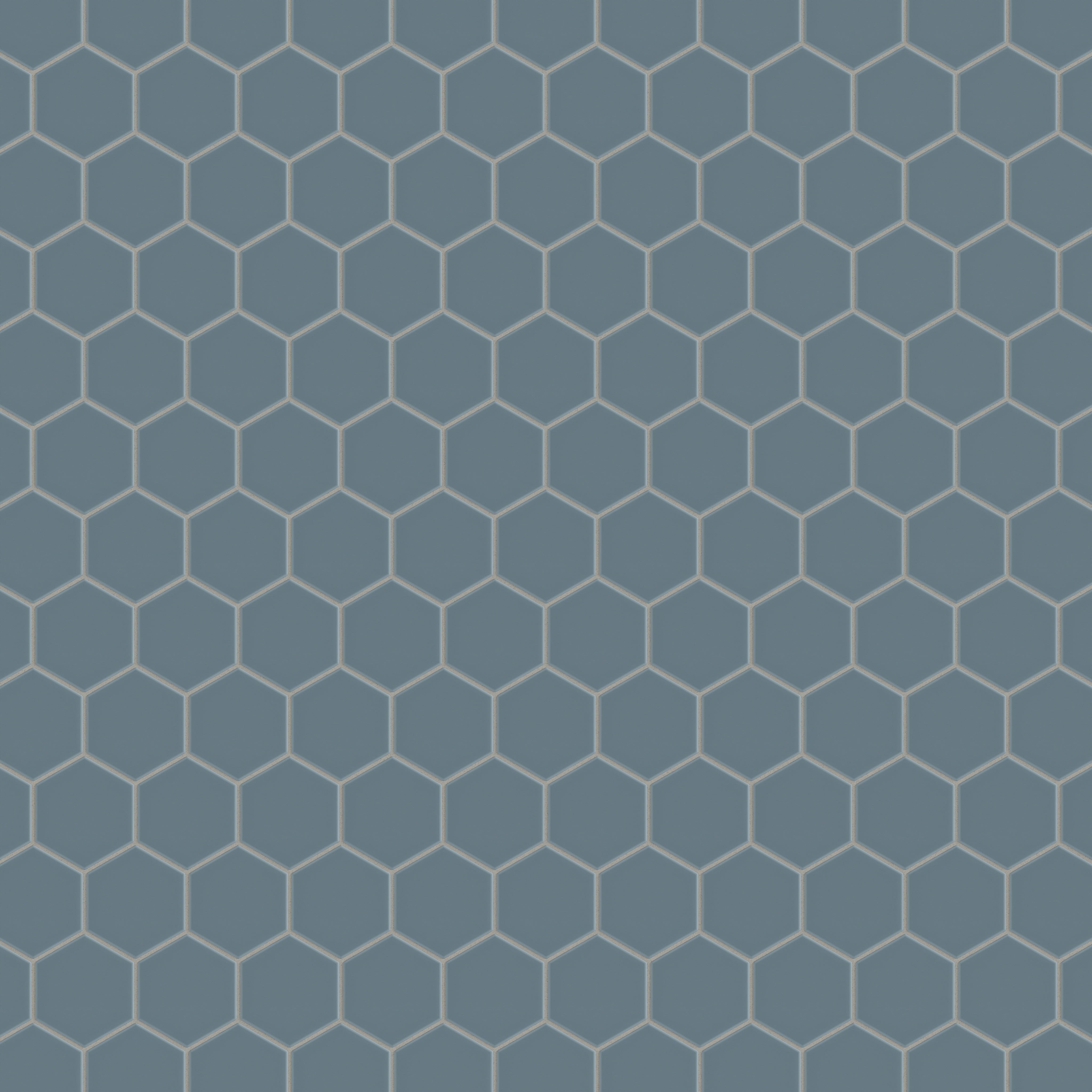 4" Hexagon Original Ceramic Tile in Nautical Matte