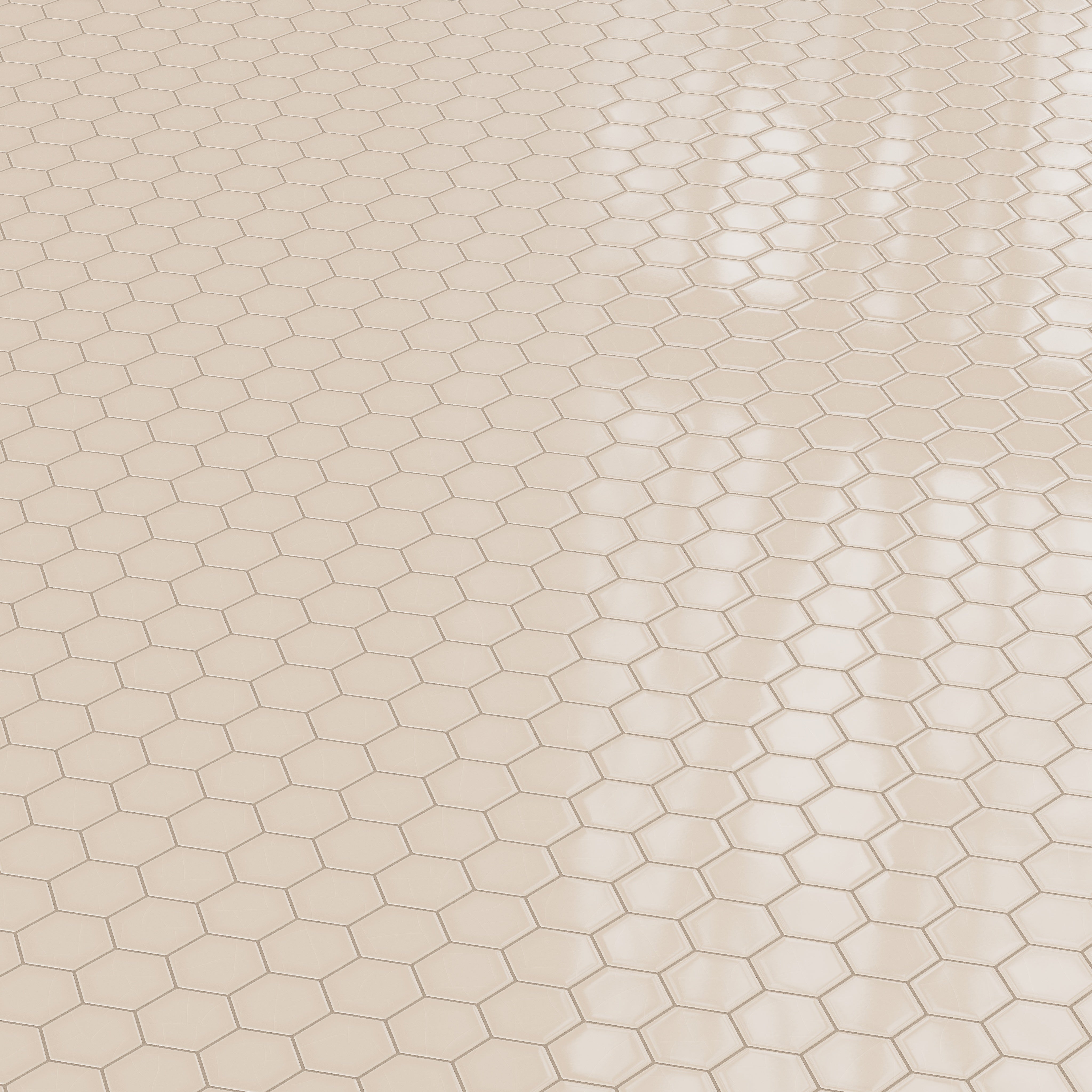 4" Hexagon Original Ceramic Tile in Sweet Pea Gloss