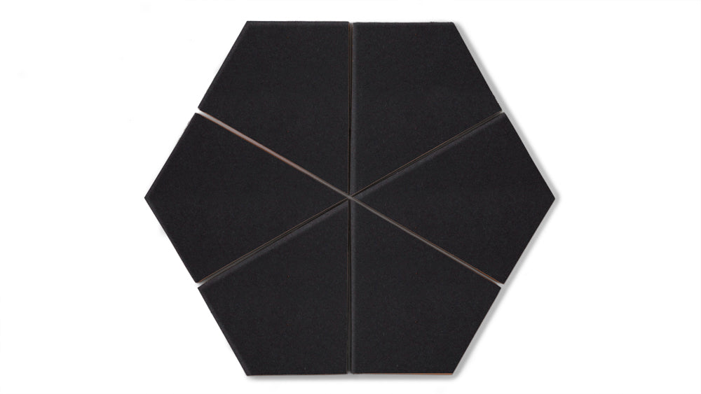 Hexite Original Ceramic Tile in Raven Matte