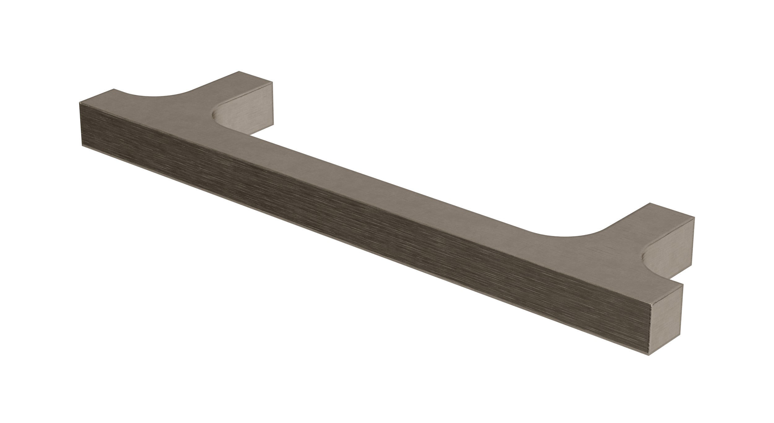 Flatiron Square Cabinet Pull 4" in Antique Nickel