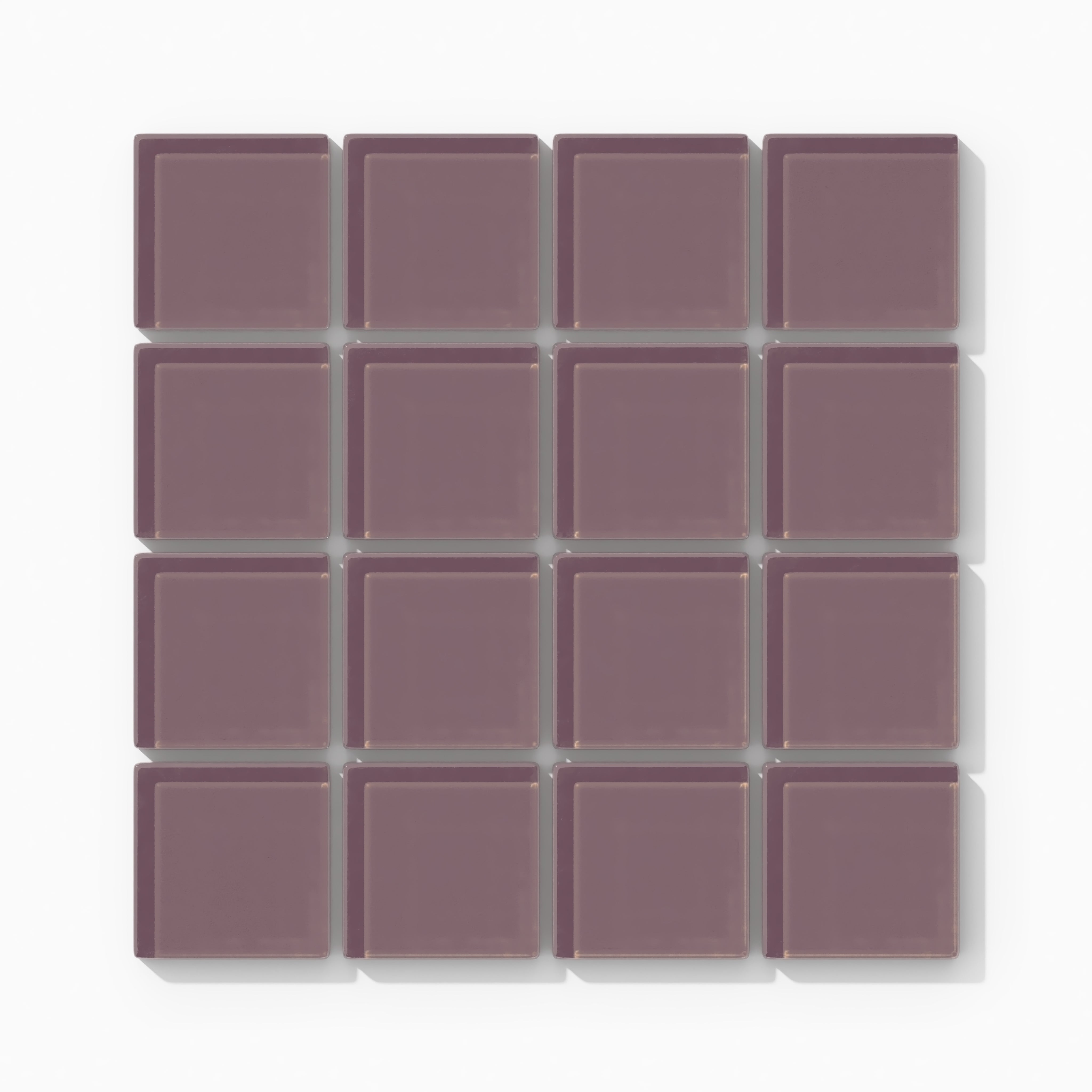 2x2 Straight Set Sheeted Glass Mosaic Tile in Crane Gloss
