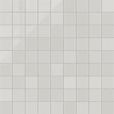 Quick Ship 3x3 Straight Set Sheeted Natural Press Ceramic Mosaic Tile in Cloud Cover Gloss