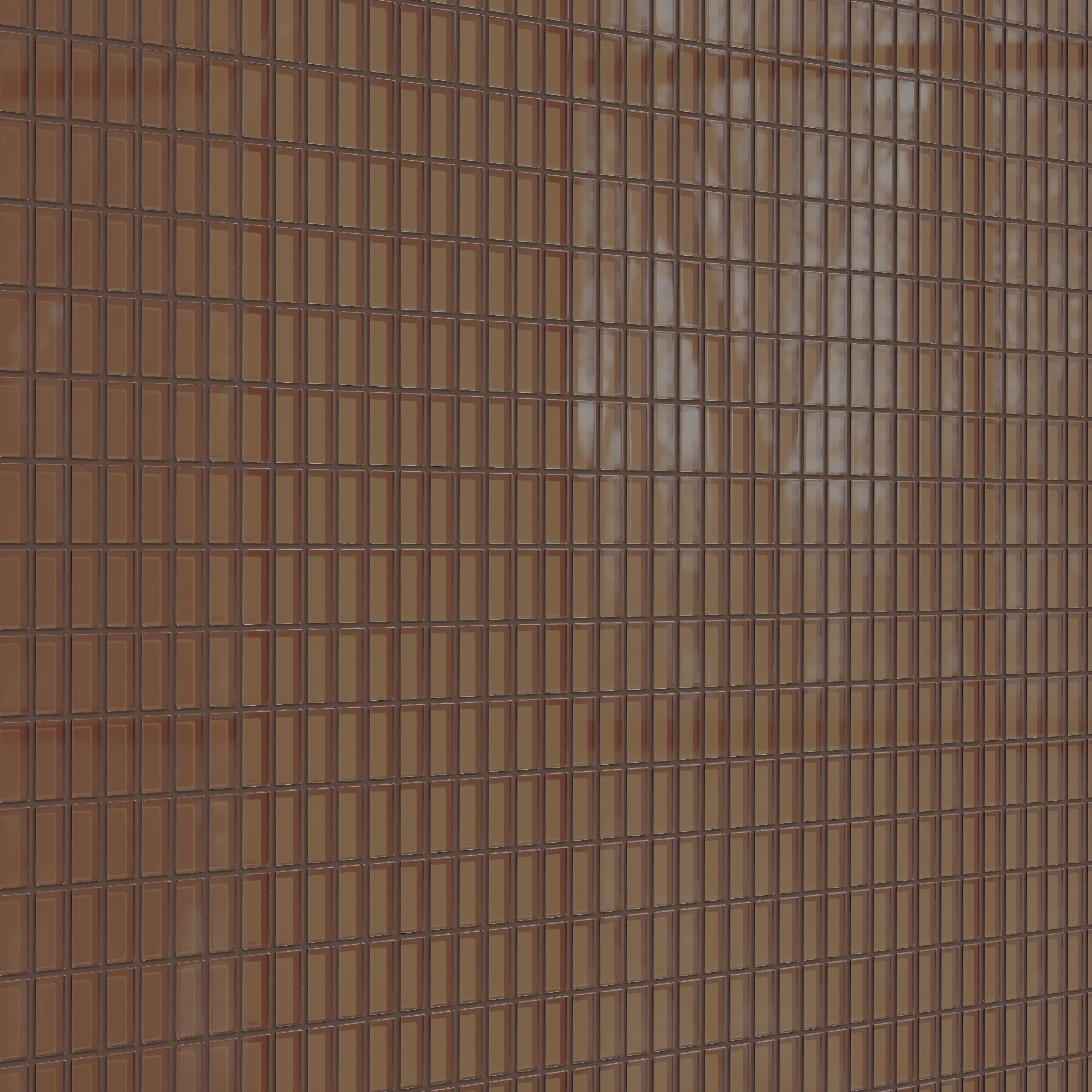 1x2 Straight Set Sheeted Glass Mosaic Tile in Kestrel Gloss