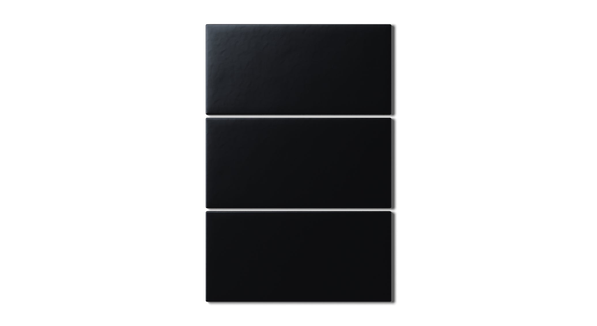 4x8 Natural Press Ceramic Tile in Bone Black Matte